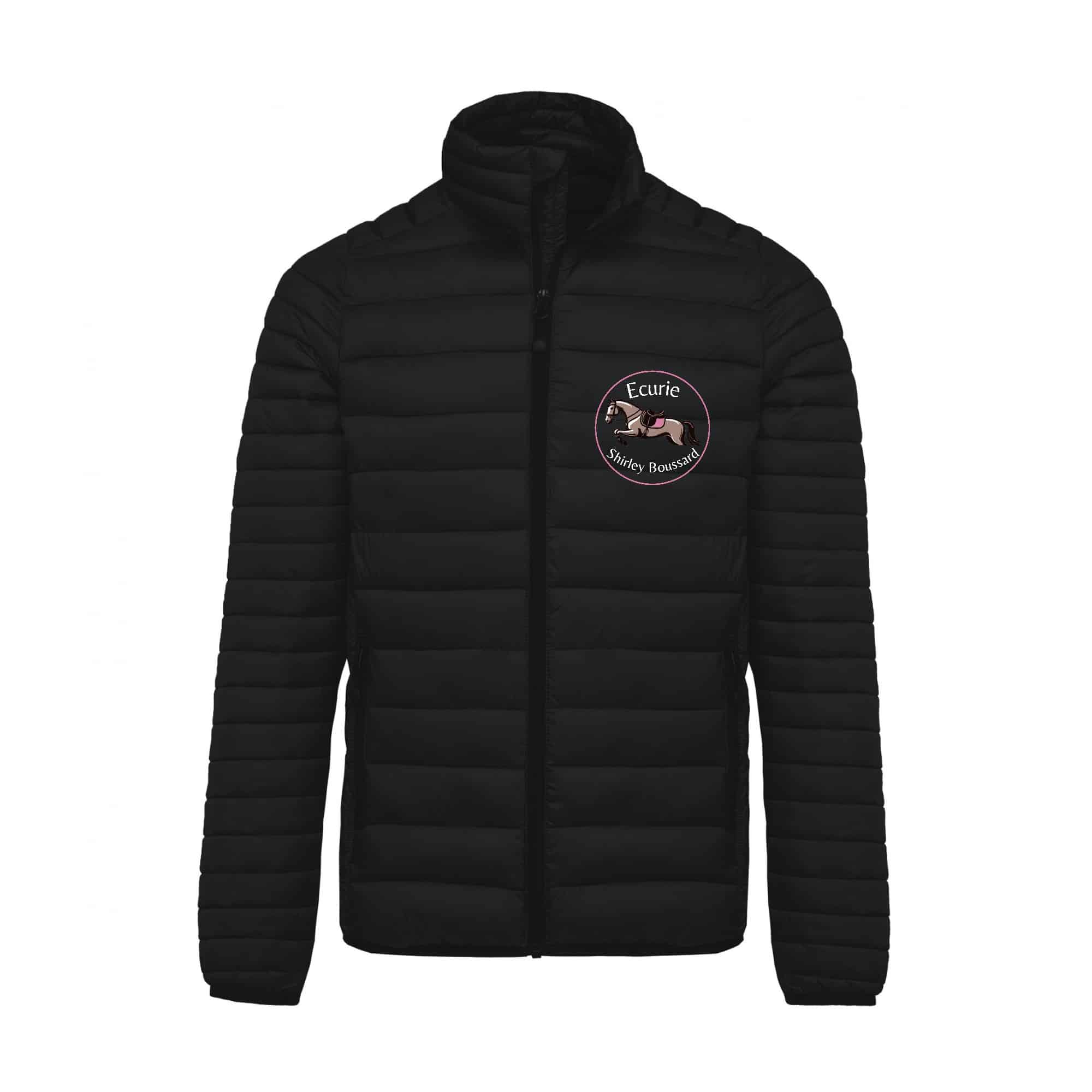 DOUDOUNE AVEC MANCHES (homme) - Ecurie Shirley Boussard - Noir - K6120