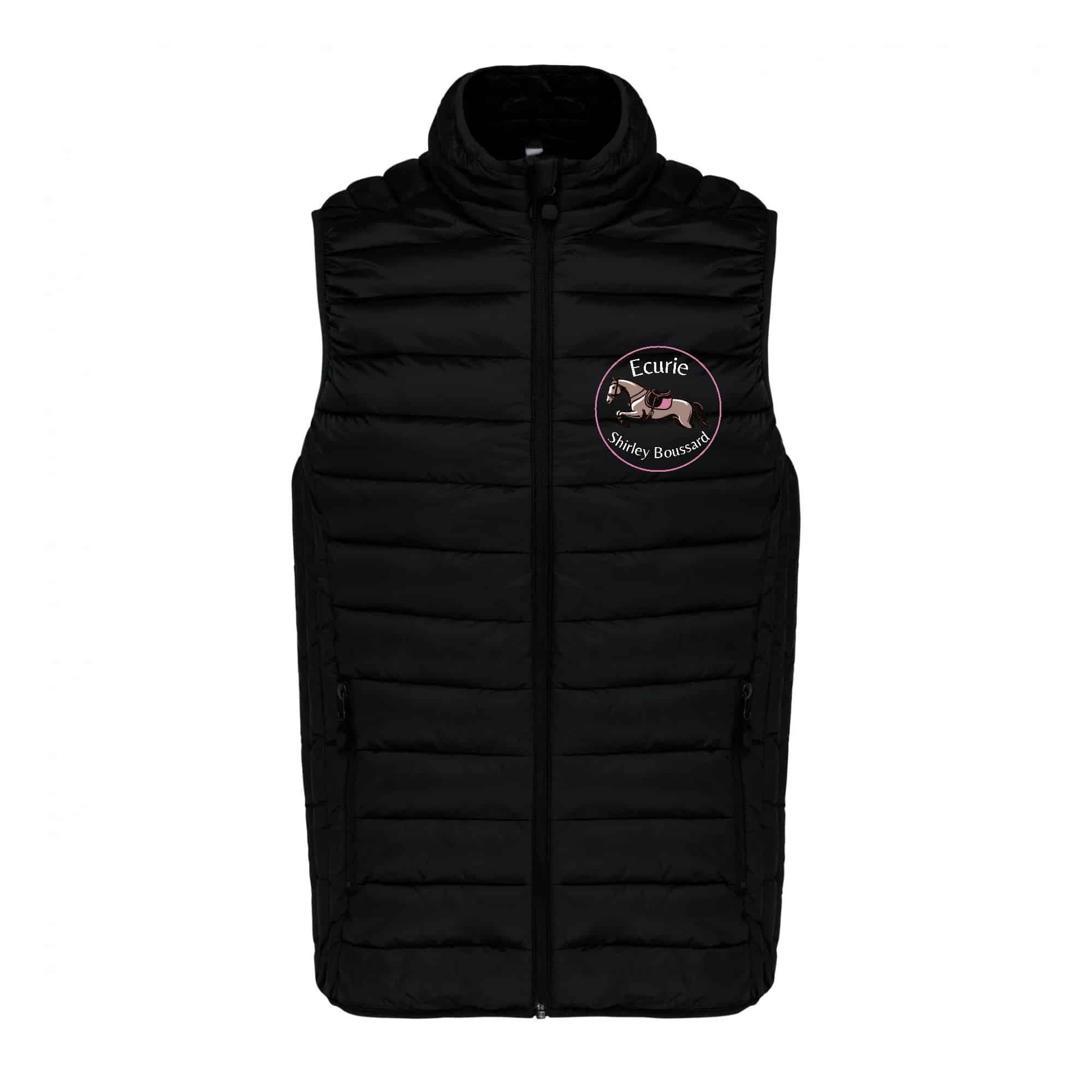 DOUDOUNE SANS MANCHES (femme) - Ecurie Shirley Boussard - Noir - K6114