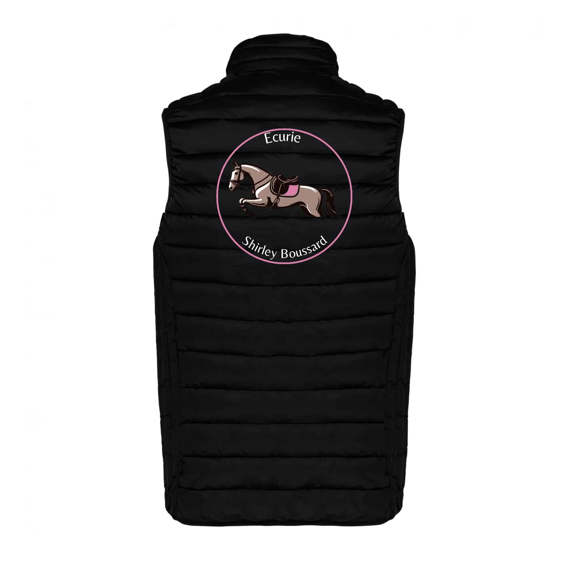 DOUDOUNE SANS MANCHES (femme) - Ecurie Shirley Boussard - Noir - K6114 – Image 3