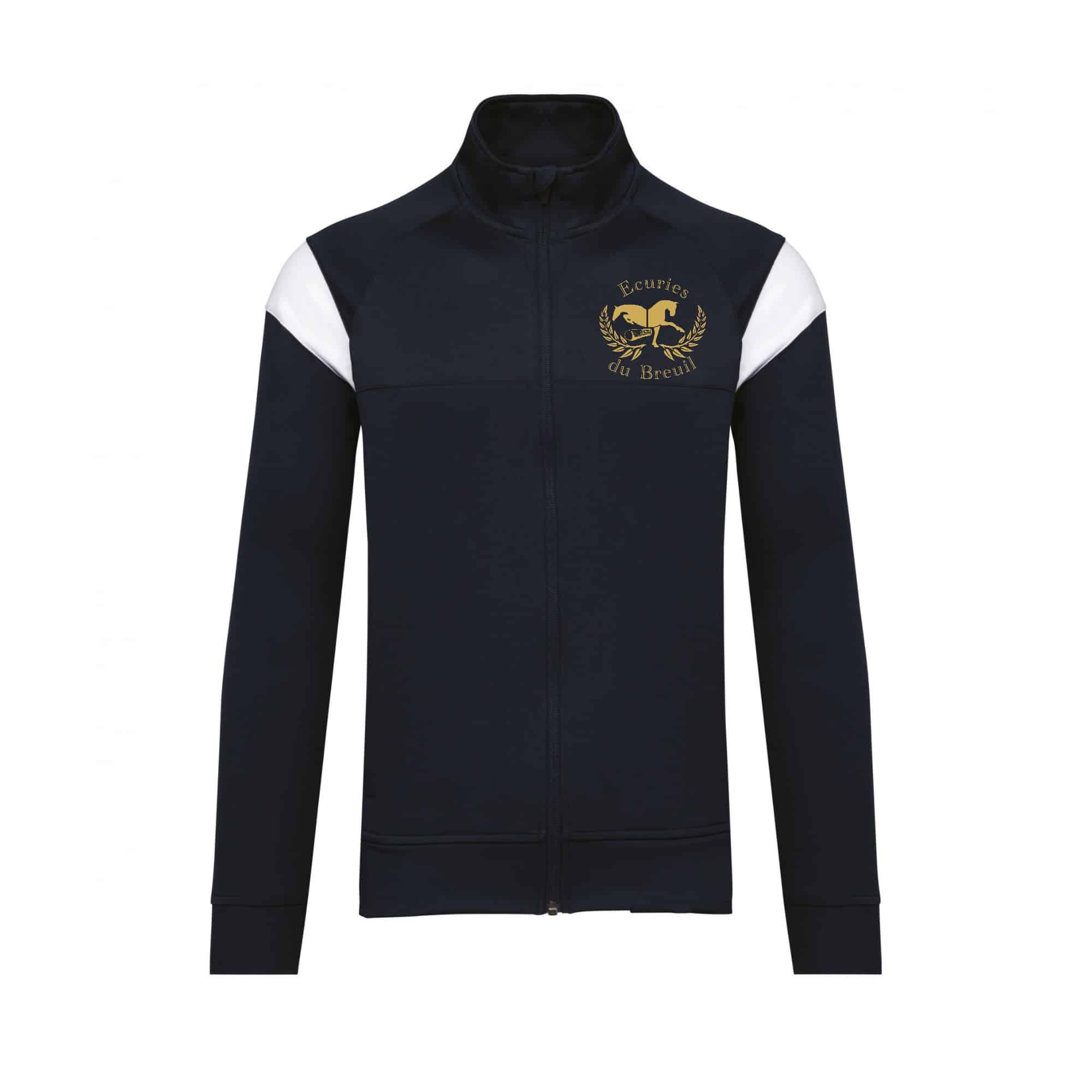 Veste de survêtement zippée (enfant) - Les écuries du Breuil - Navy - PA391