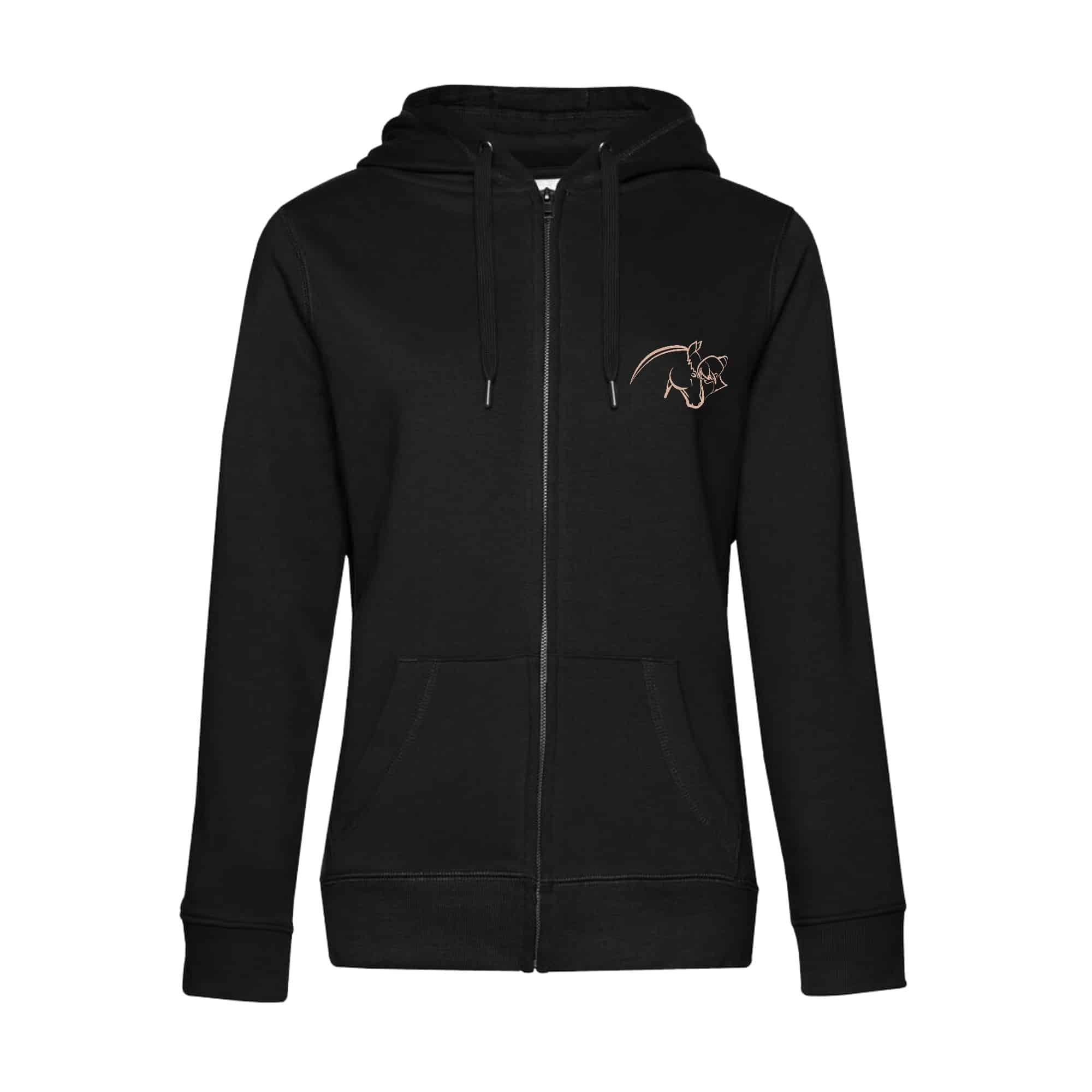 SWEAT ZIPPÉ (femme) - Ecurie des Calys - Noir - BCW03Q