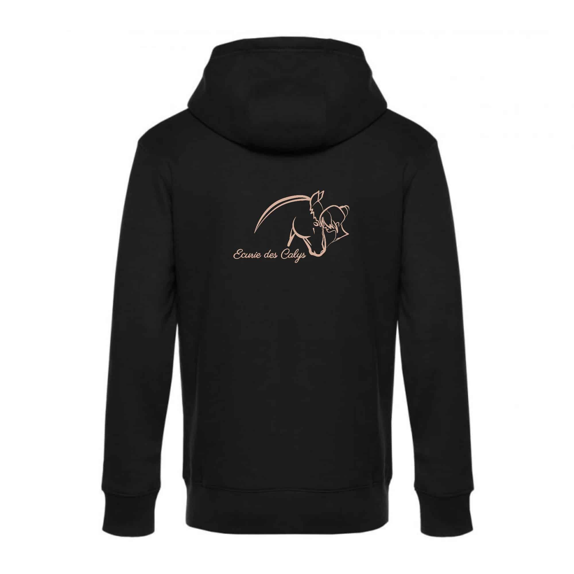 SWEAT ZIPPÉ (enfant) - Ecurie des Calys - Noir - K455 – Image 3