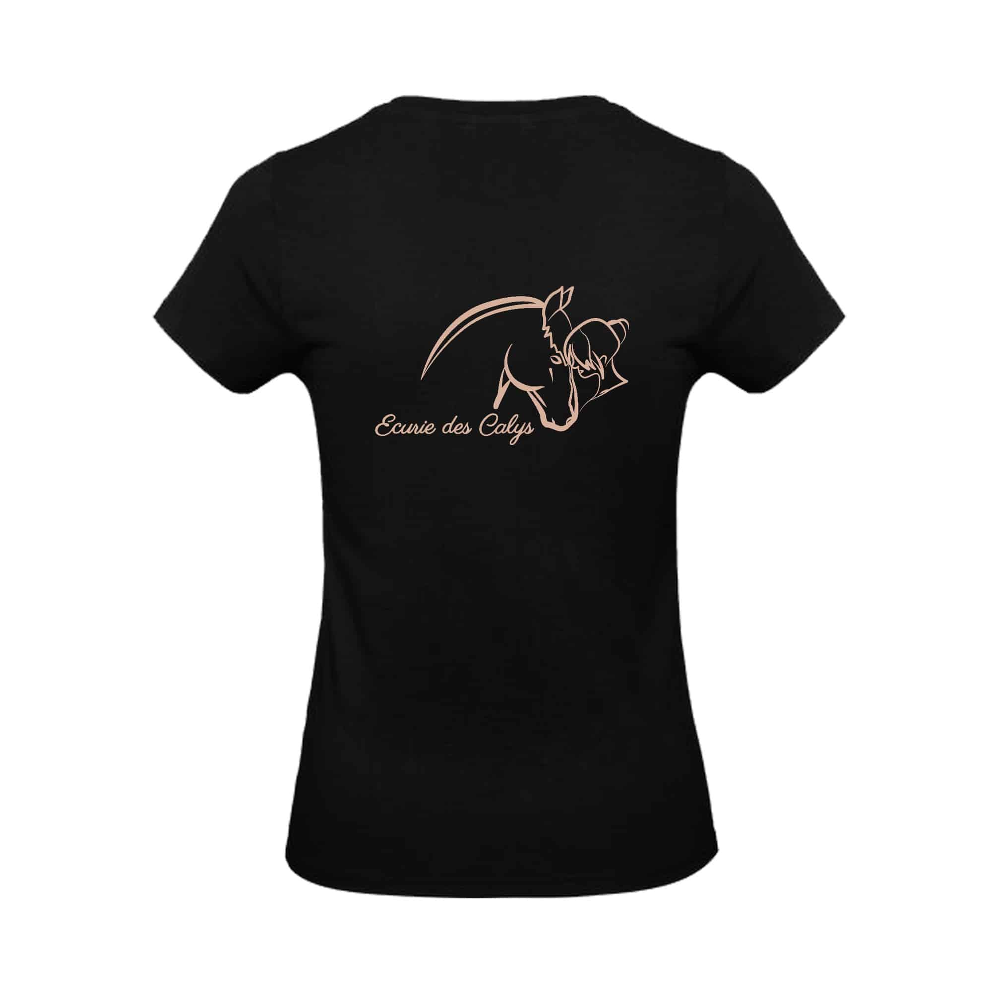 T-SHIRT (femme) - Ecurie des Calys - Noir - BC04T – Image 3