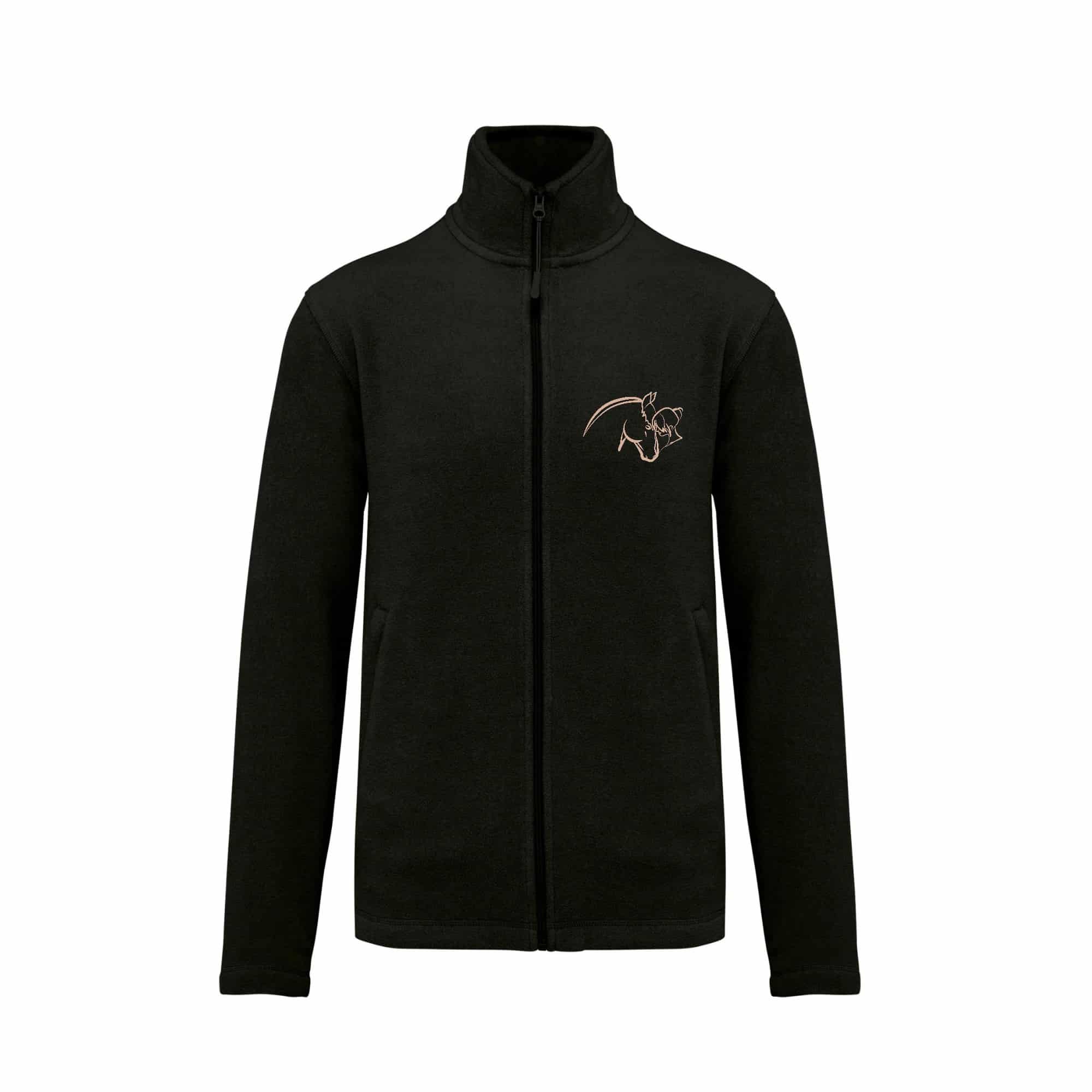 Veste micropolaire zippée (homme) – Ecurie des Calys - Noir – K911