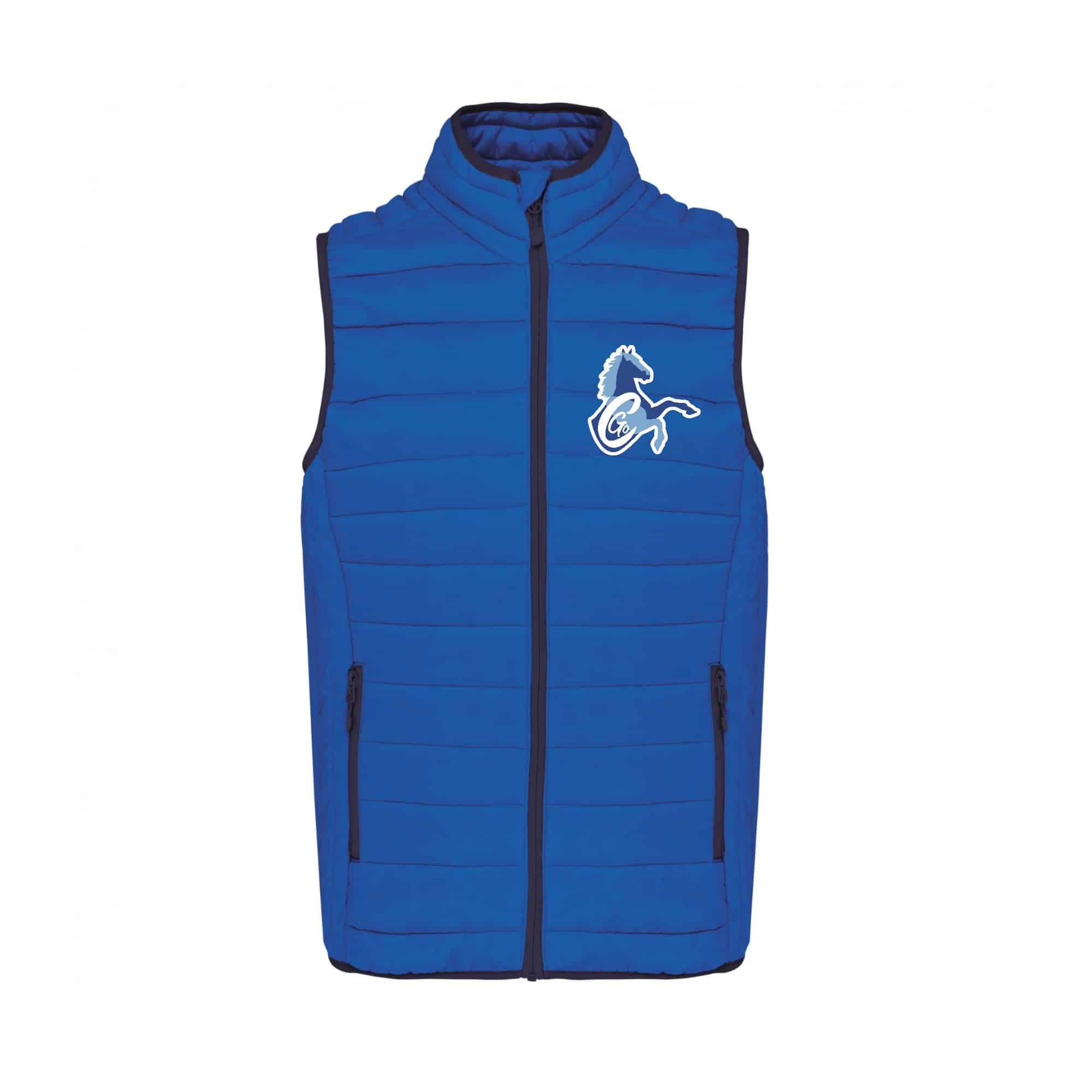 DOUDOUNE SANS MANCHES (homme) – Association Caval Go – Bleu roi – K6113