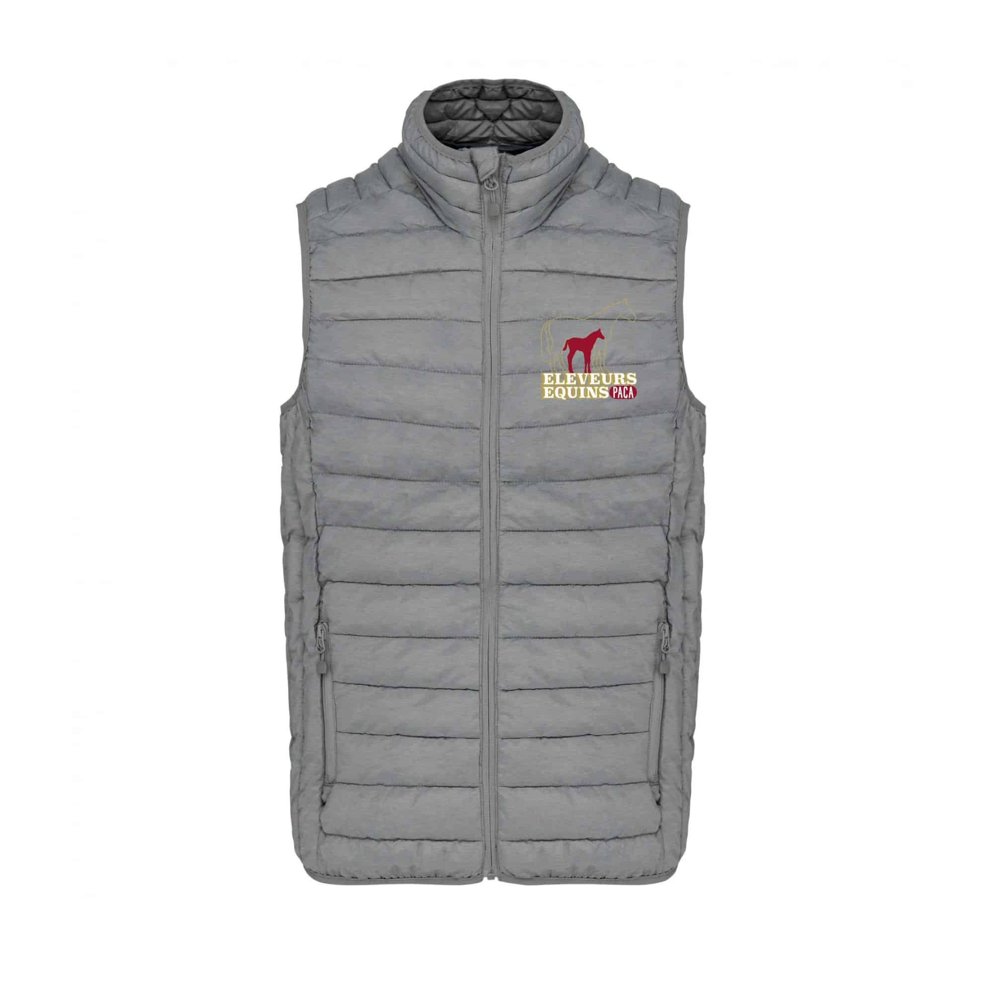 DOUDOUNE SANS MANCHES (femme) - Eleveurs Equins PACA - Gris chiné - K6114