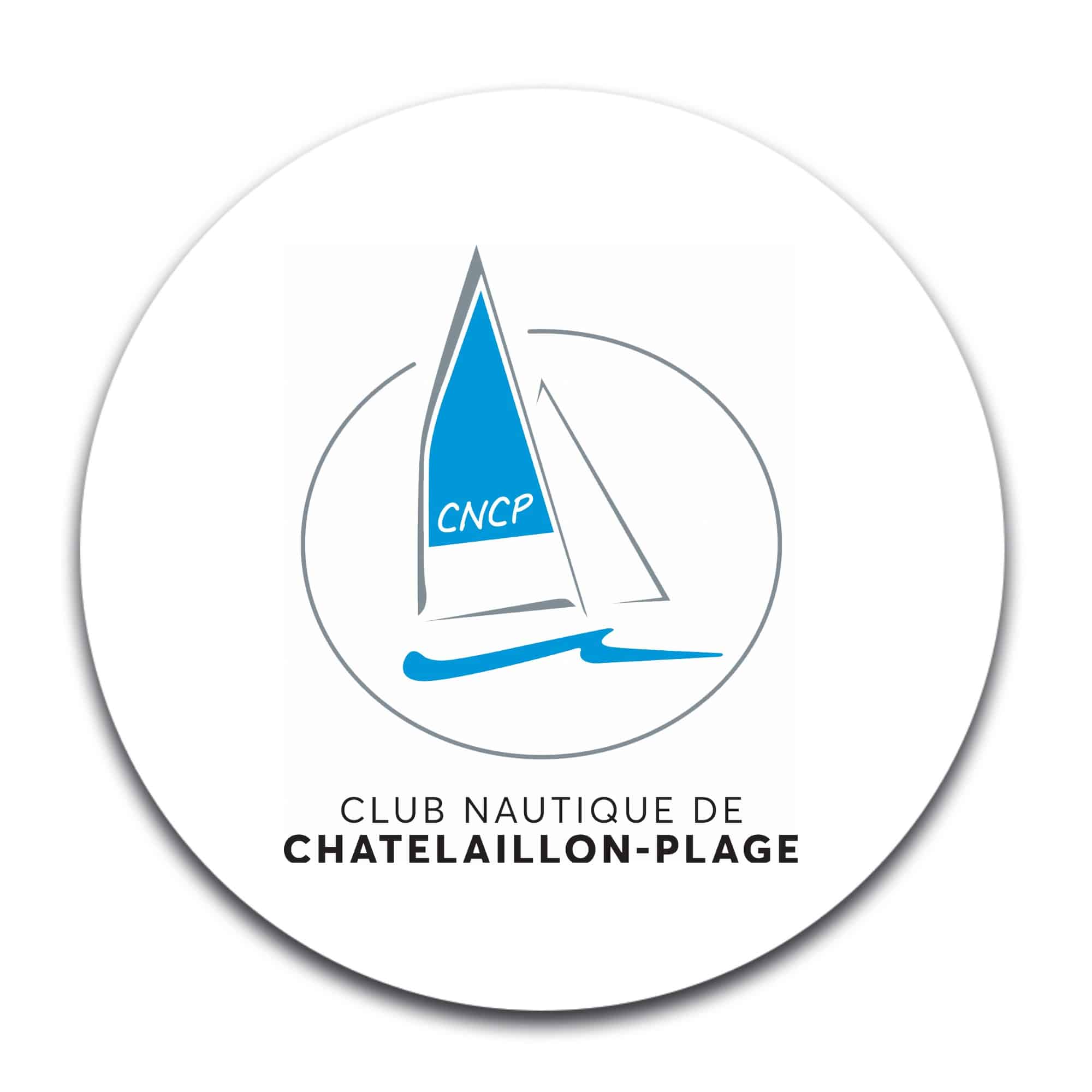 STICKER ROND - club nautique de chatelaillon plage - STI001