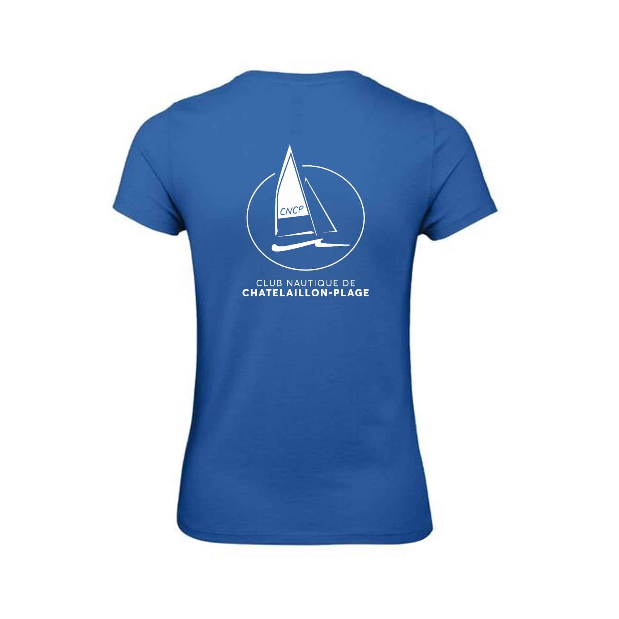 T-SHIRT (femme) - club nautique de chatelaillon plage - Bleu roi - BC04T – Image 3