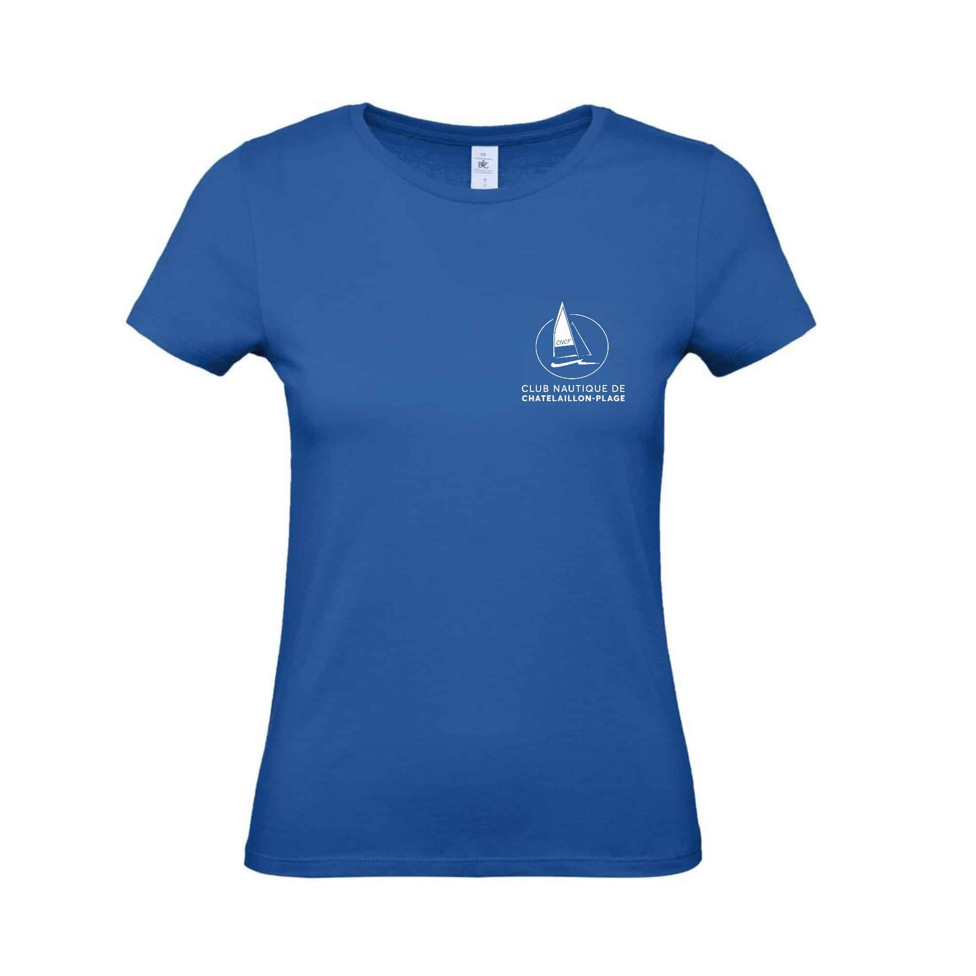 T-SHIRT (femme) - club nautique de chatelaillon plage - Bleu roi - BC04T