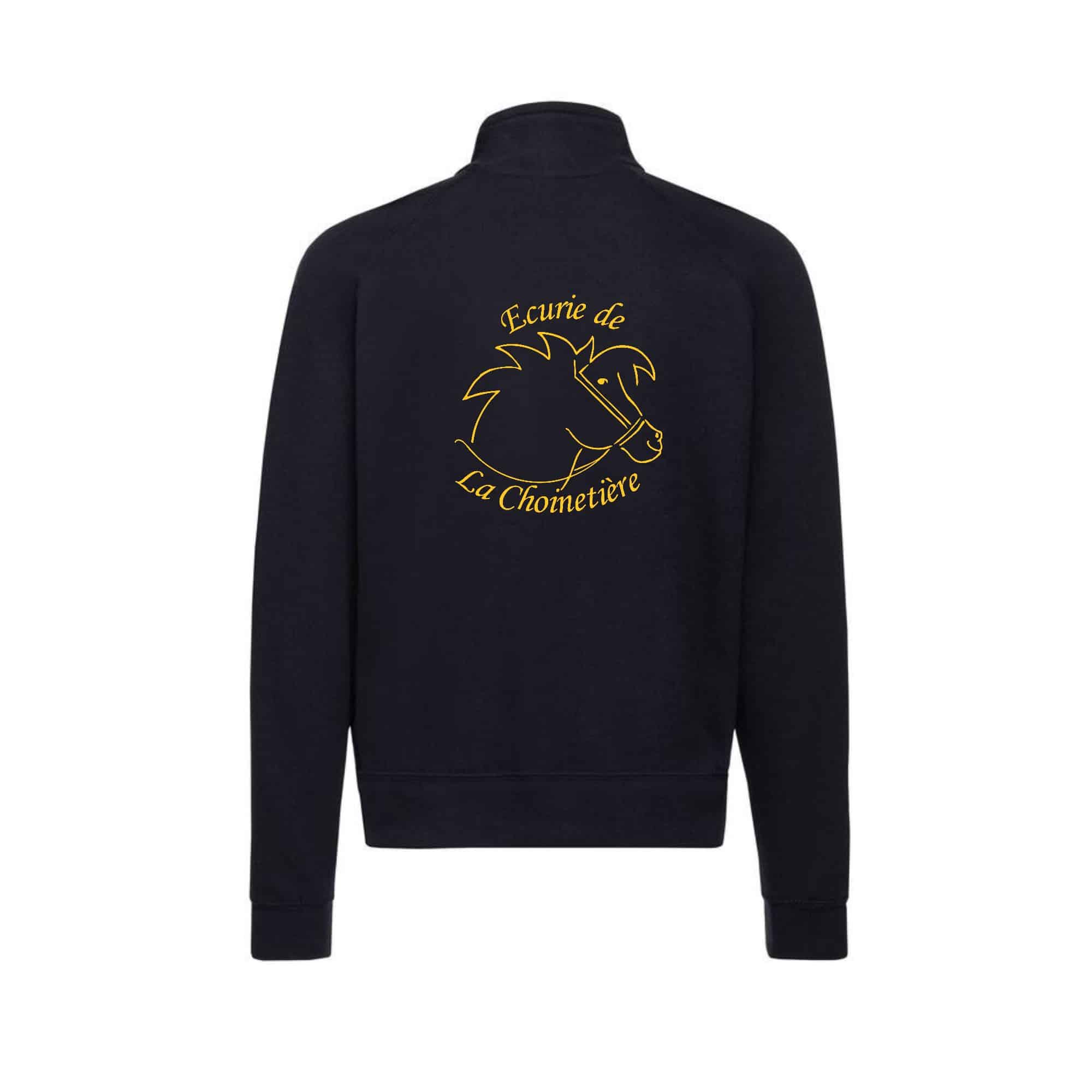SWEAT ZIPPE SANS CAPUCHE (homme) - Écurie de la Choinetiere - Navy - SC365 – Image 2