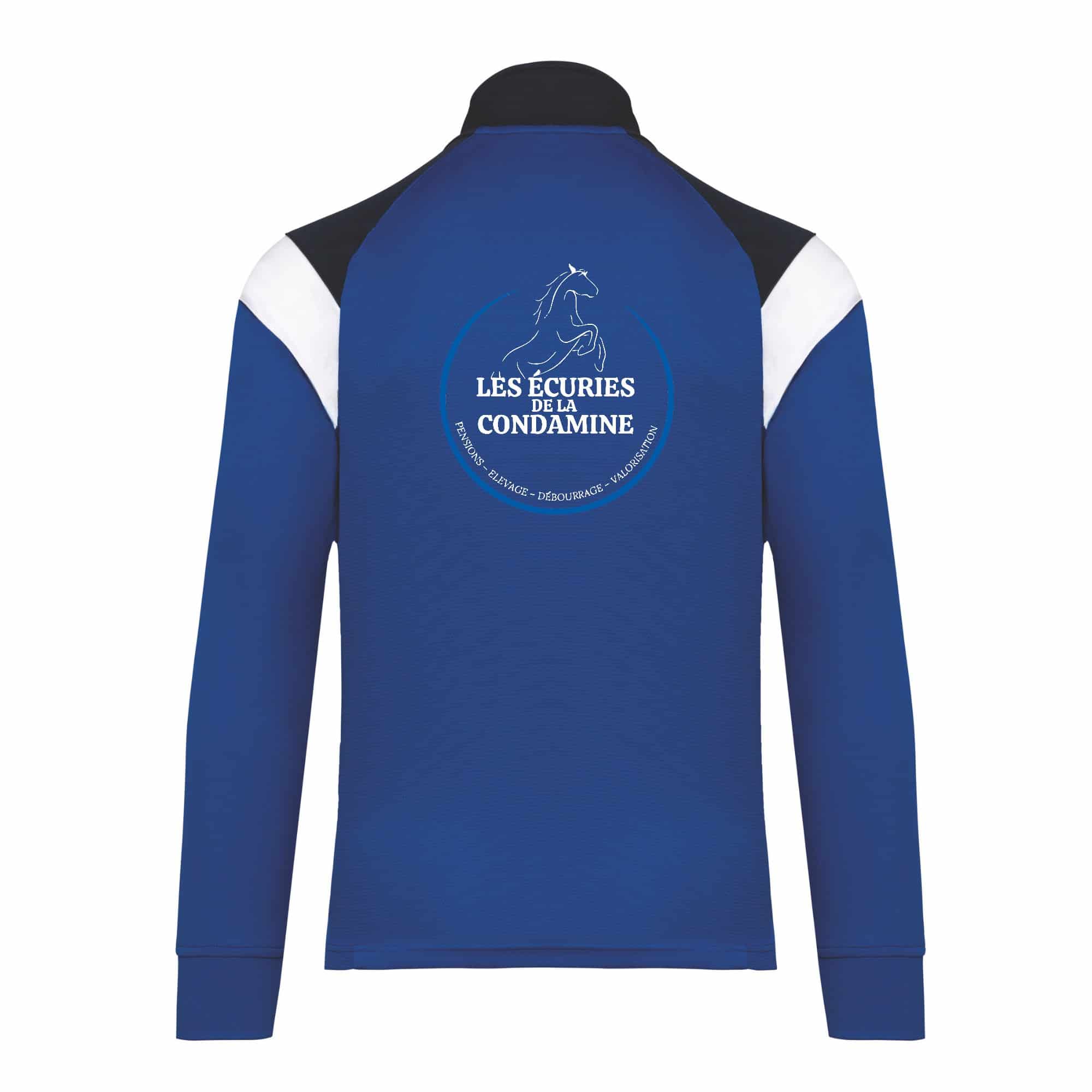 Veste de survêtement zippée (unisexe) - Les écuries de la condamine - Bleu roi - PA390 – Image 3