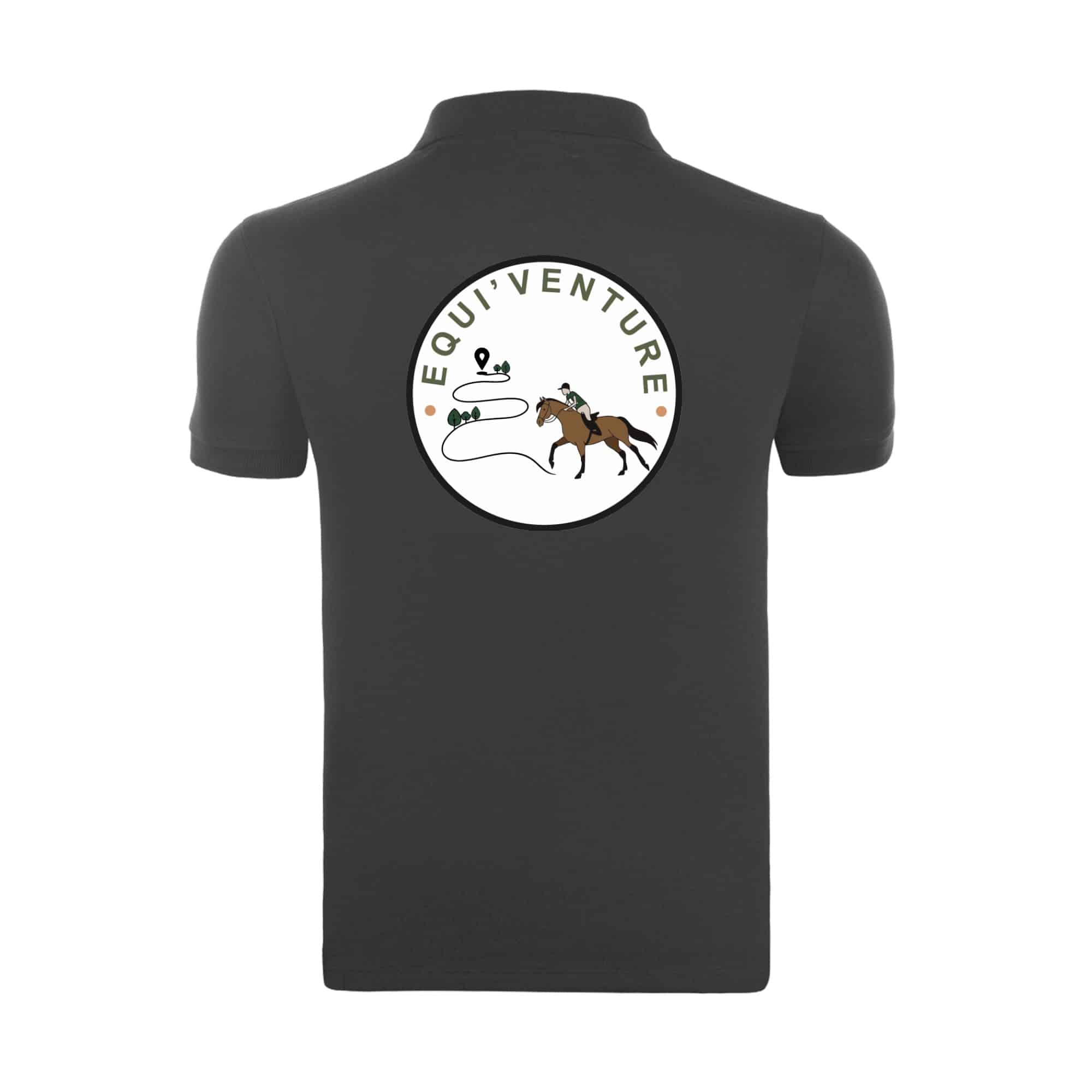 POLO (homme) - Equi'Venture - Gris Anthracite - BCID1 – Image 3