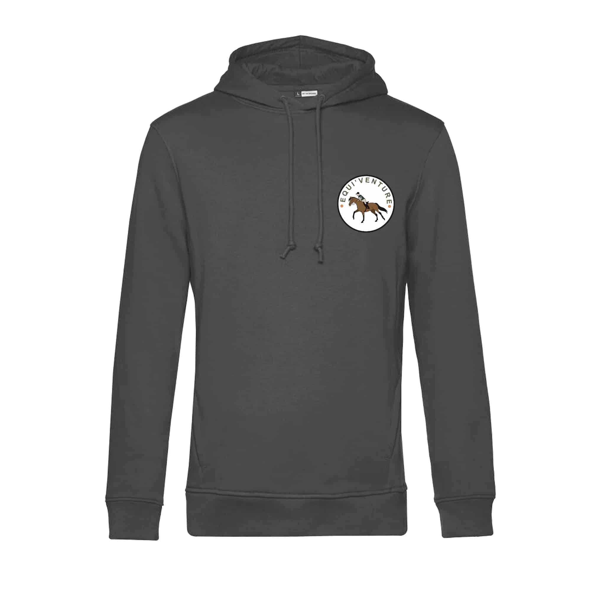 SWEAT A CAPUCHE (homme) - Equi'Venture - Gris Anthracite - BCU33B