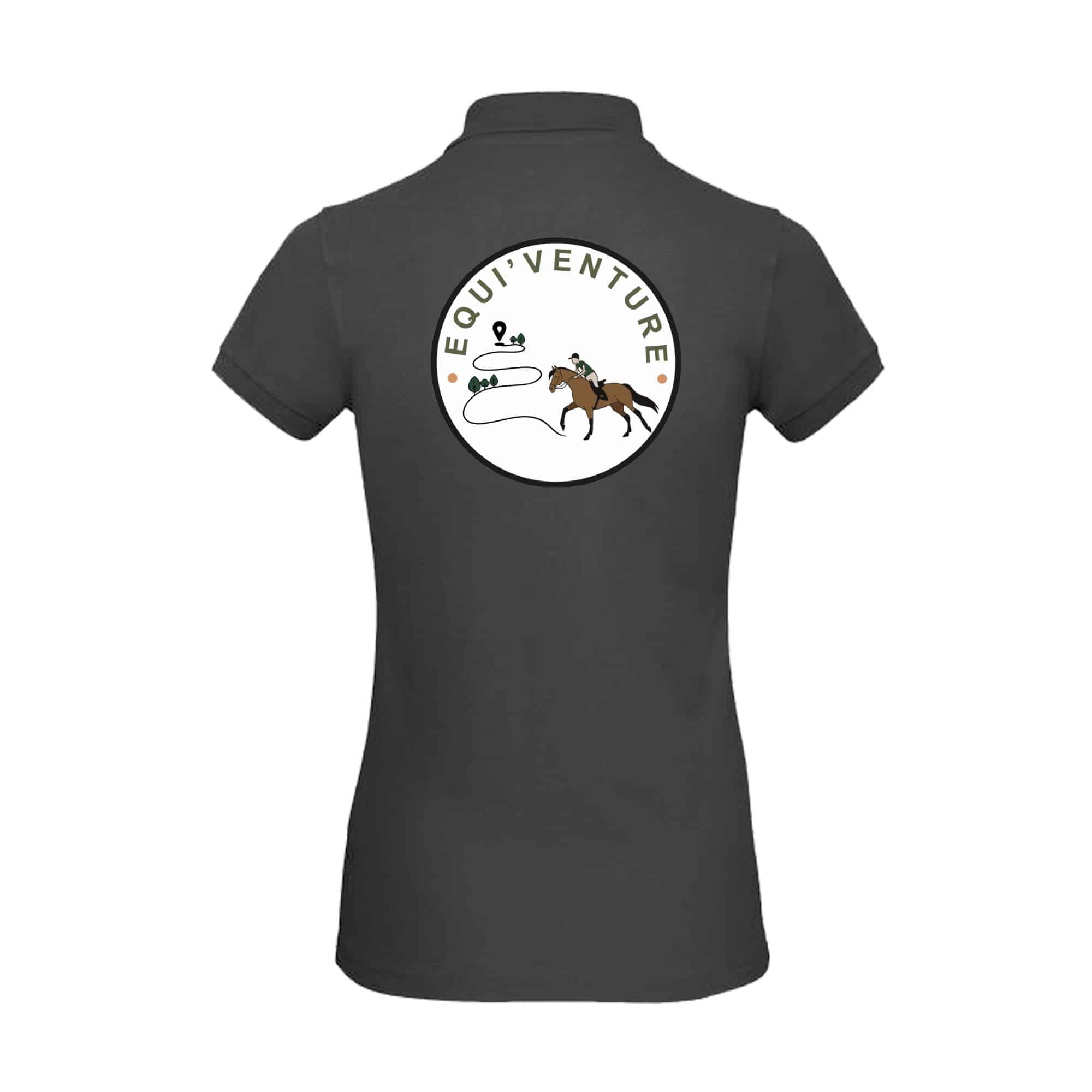 POLO (femme) - Equi'Venture - Gris Anthracite - BCI1F – Image 3