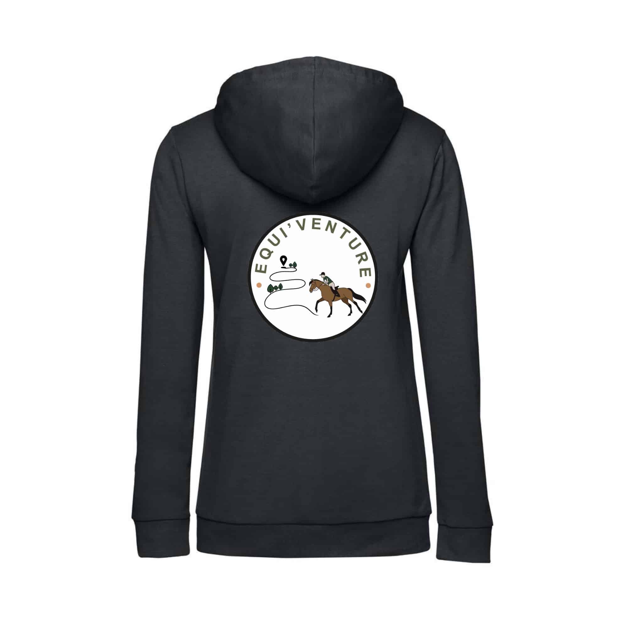 SWEAT A CAPUCHE (femme) – Equi'Venture - Gris Anthracite - BCW34B – Image 3