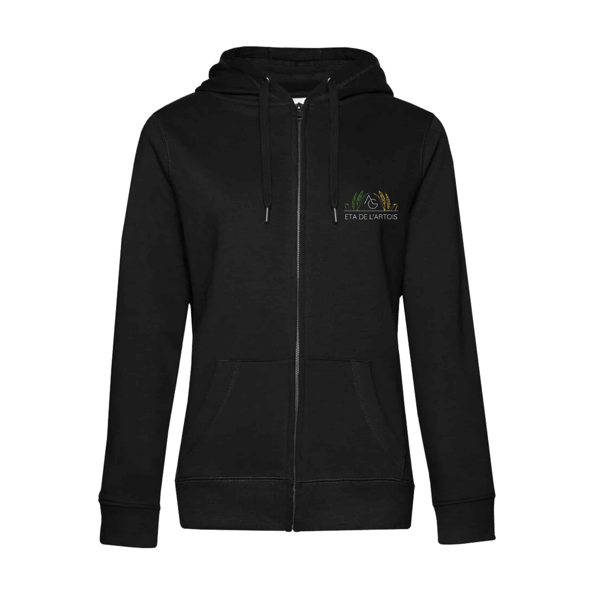 SWEAT ZIPPÉ (femme) - ETA DE L'ARTOIS - Noir - BCW03Q