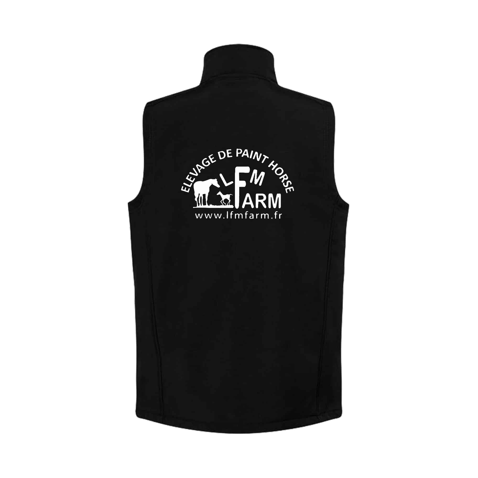 SOFTSHELL SANS MANCHE (homme) – LFM FARM - Noir - RS232 – Image 3
