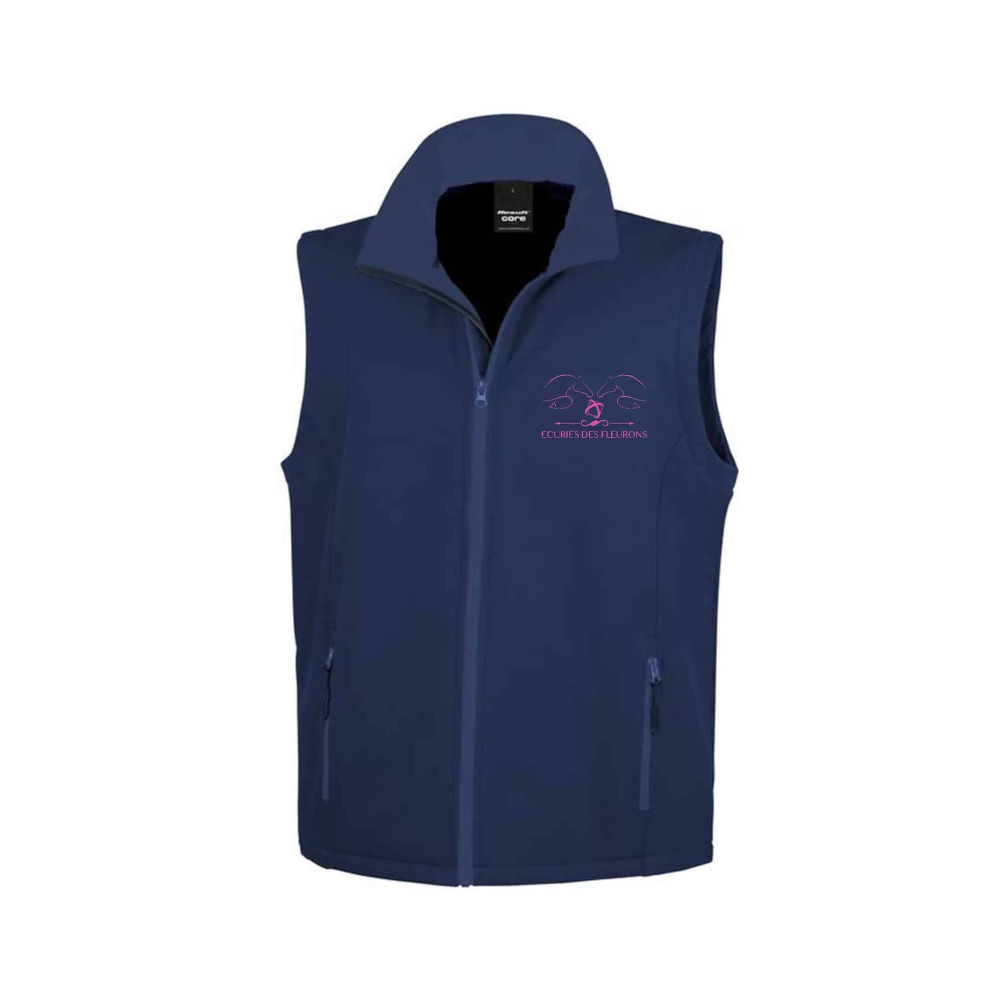 SOFTSHELL SANS MANCHE (femme) – ecuries des fleurons - Navy - R232F