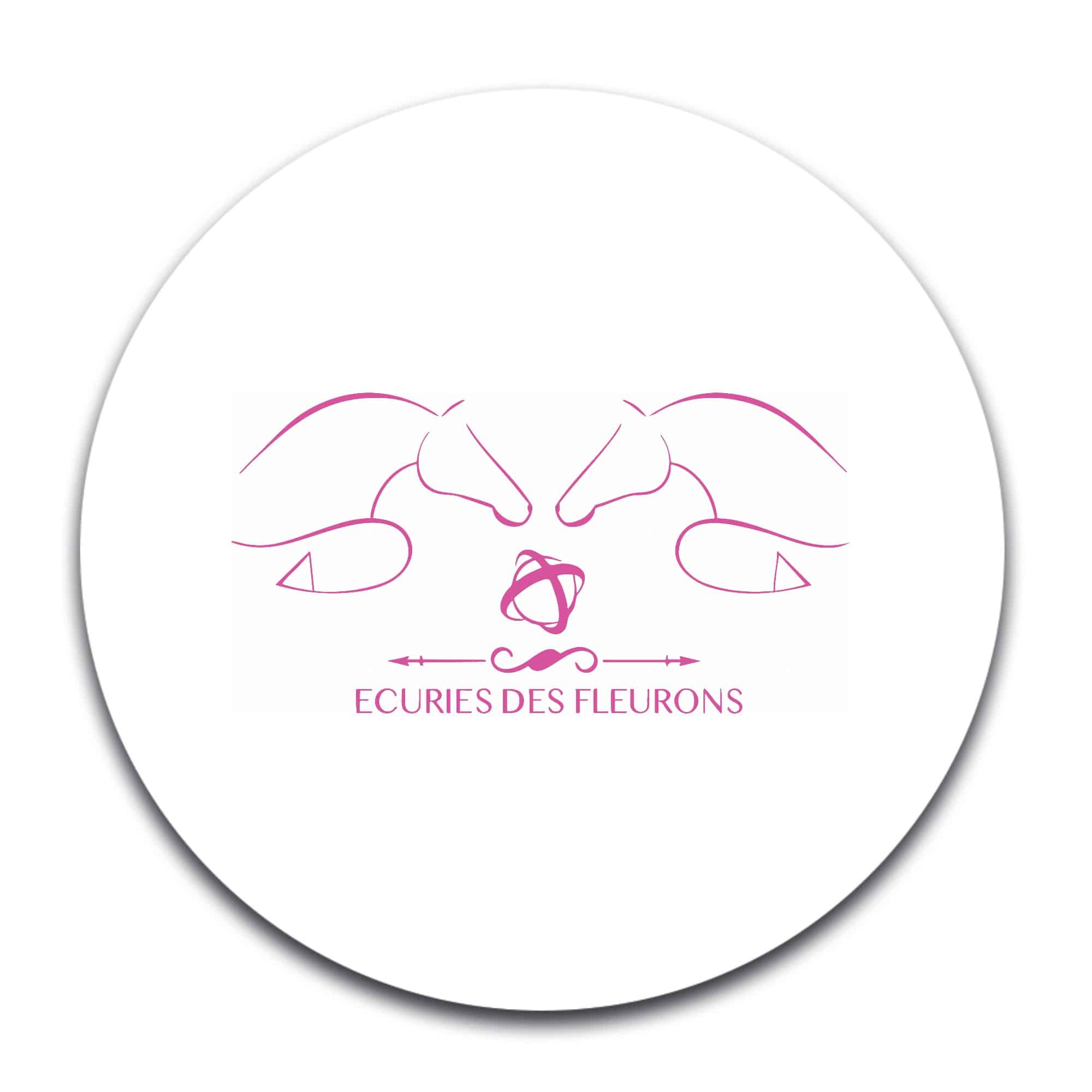 STICKER ROND - ecuries des fleurons - STI001