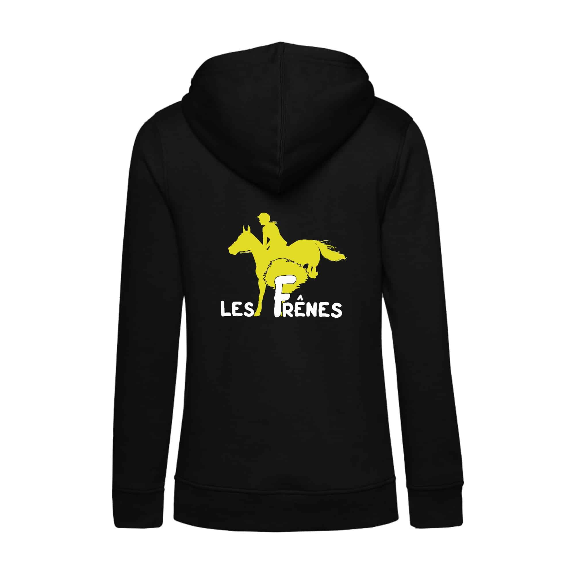 SWEAT A CAPUCHE (femme) – Centre équestre Les Frênes - Noir - BCW34B – Image 3