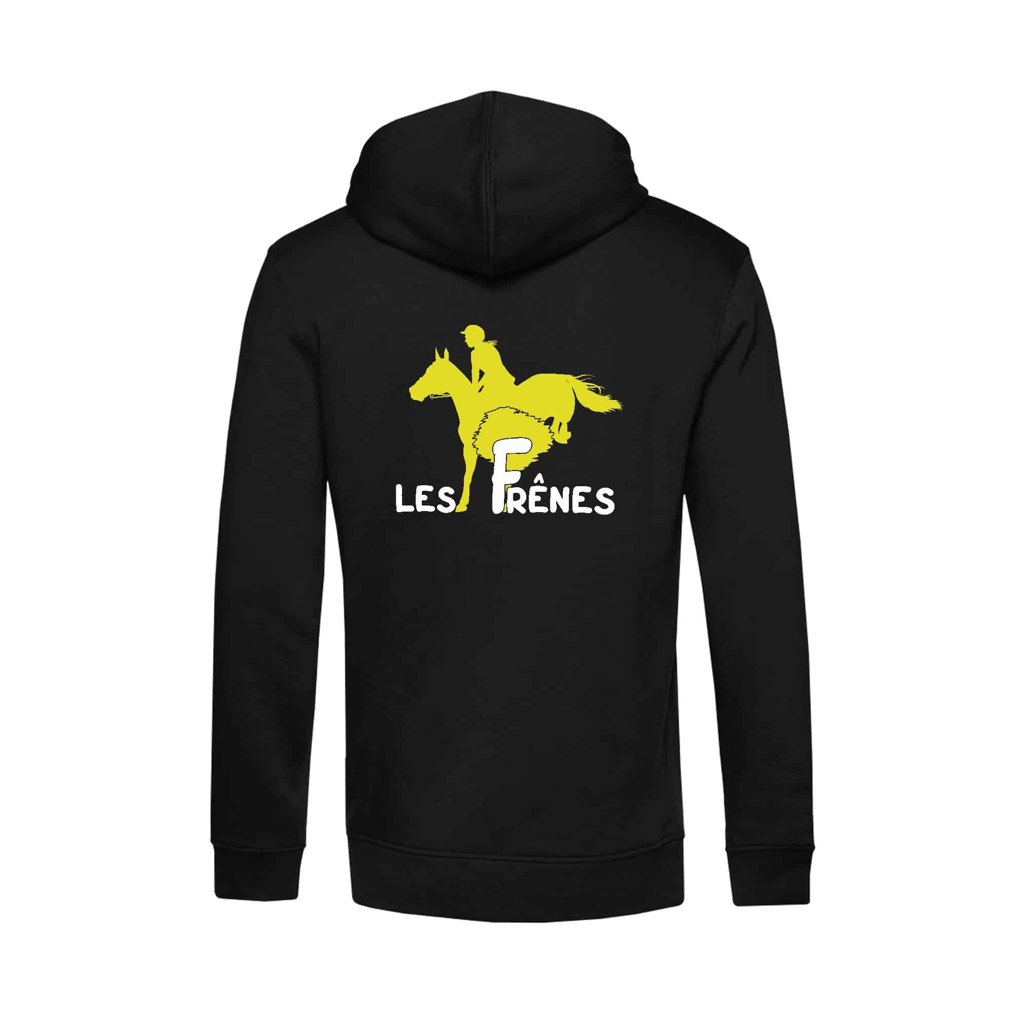 SWEAT A CAPUCHE (homme) - Centre équestre Les Frênes - Noir - BCU33B – Image 3