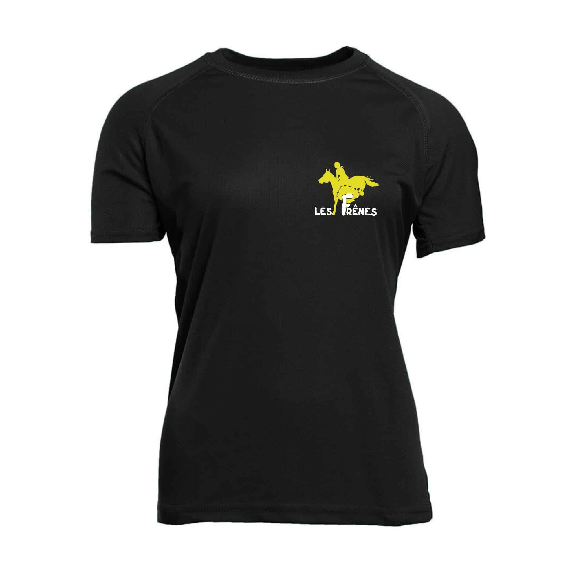 T-Shirt respirant (femme) - Centre équestre Les Frênes - Noir - PK141