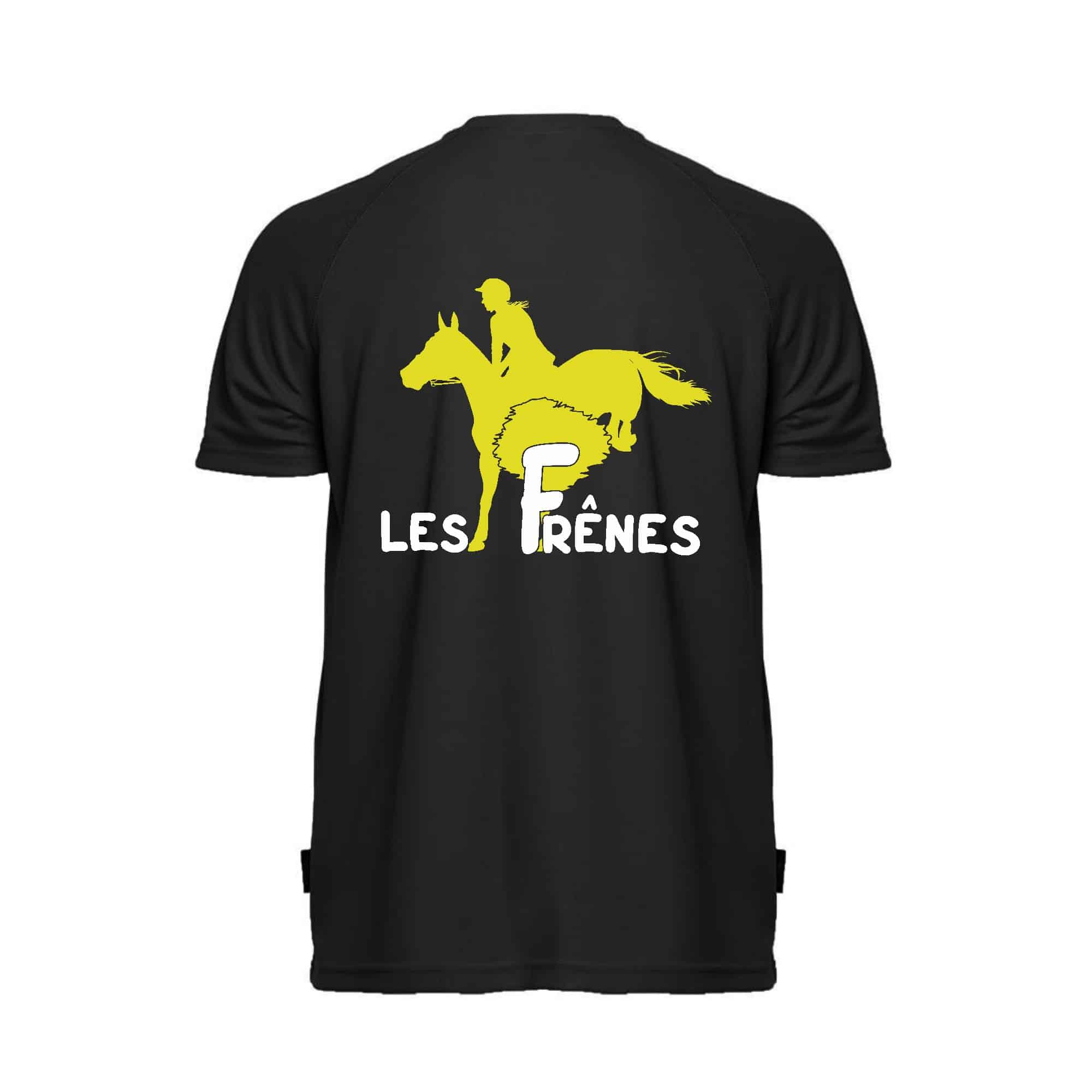 T-Shirt respirant (homme) - Centre équestre Les Frênes - Noir - PK140 – Image 3