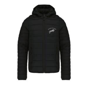 DOUDOUNE AVEC MANCHES ET CAPUCHE (enfant) - Écurie du Genêt (41) - Noir - K6112