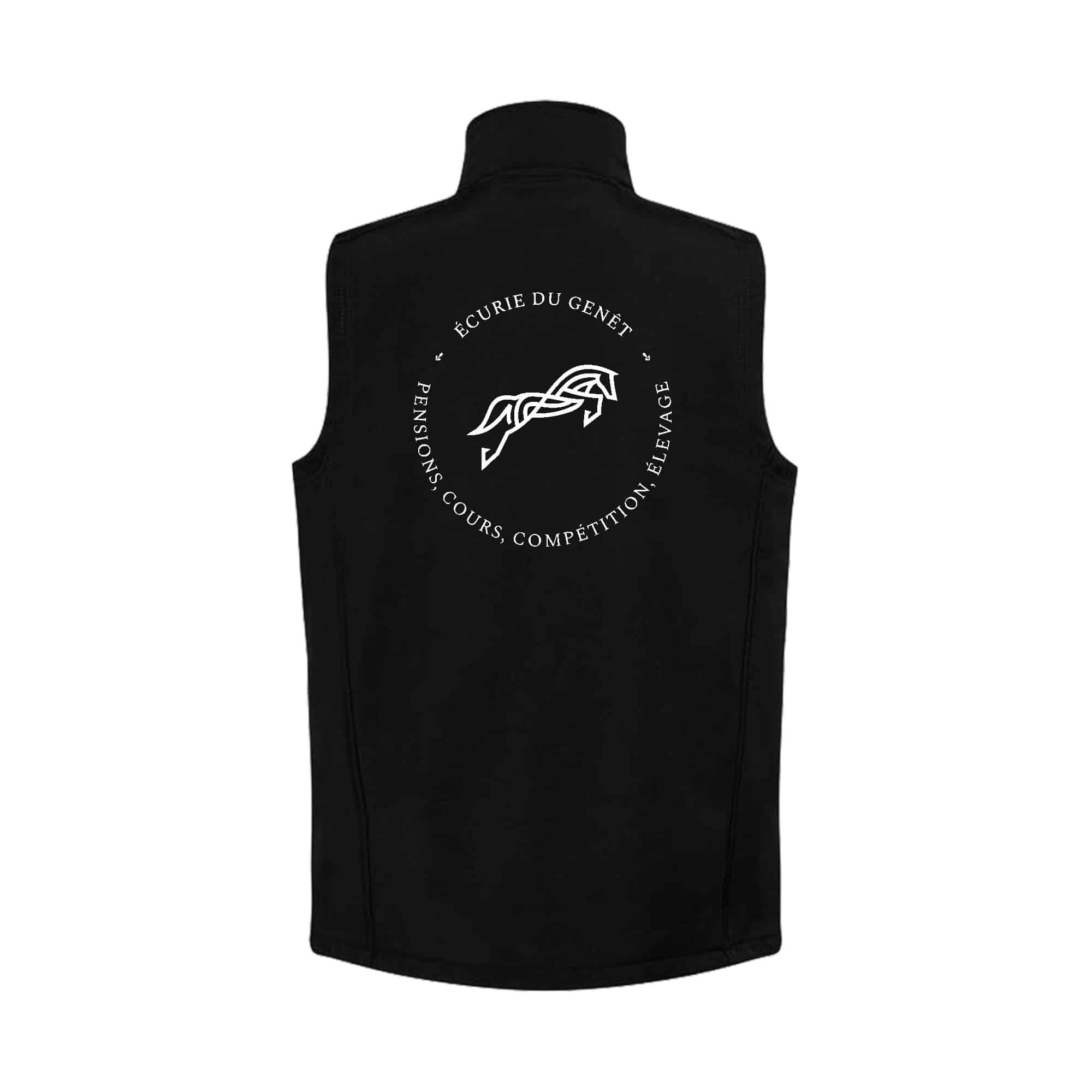 SOFTSHELL SANS MANCHE (femme) – Écurie du Genêt (41) - Noir - R232F – Image 2