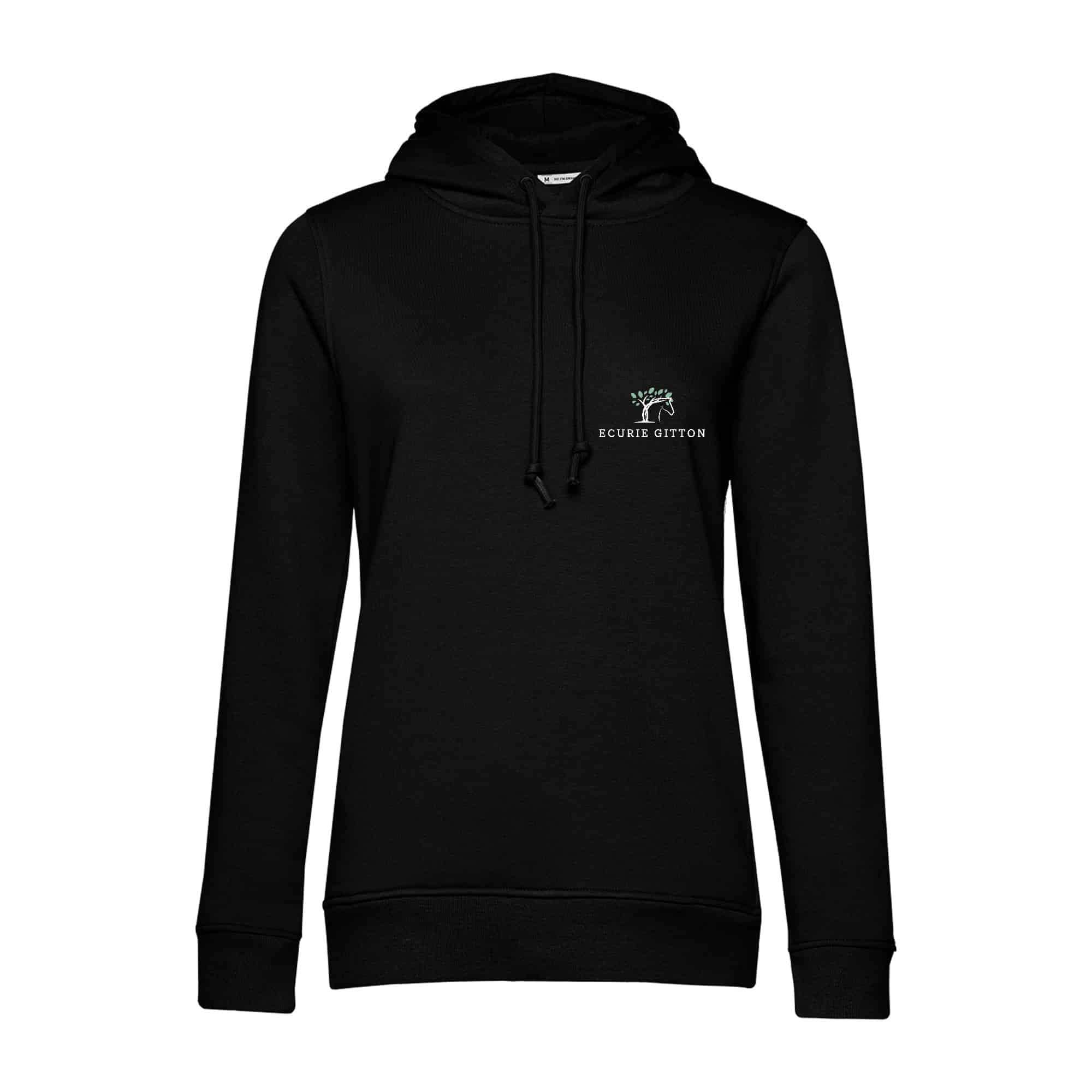 SWEAT A CAPUCHE (femme) – ECURIE GITTON - Noir - BCW34B