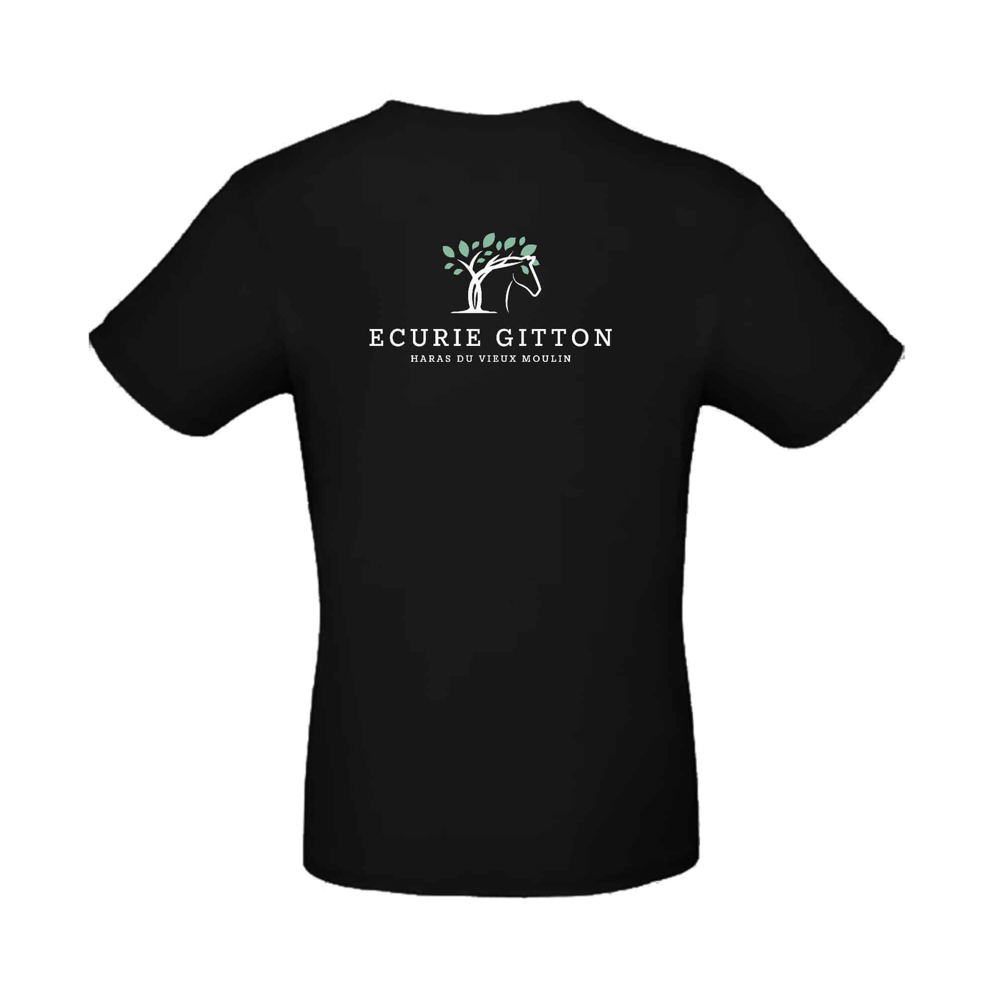 T-SHIRT (enfant) - ECURIE GITTON - Noir - BC03TK – Image 3
