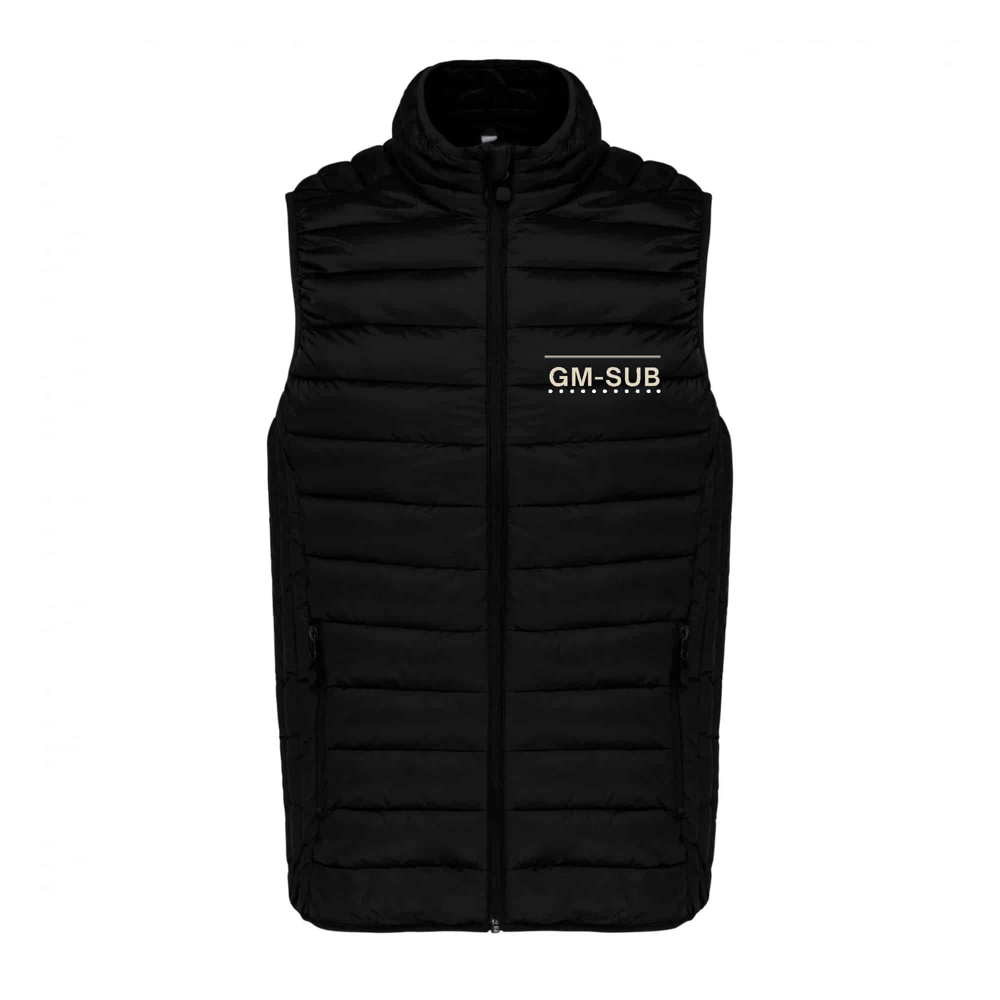 DOUDOUNE SANS MANCHES (homme) - GM SUB - Noir - K6113