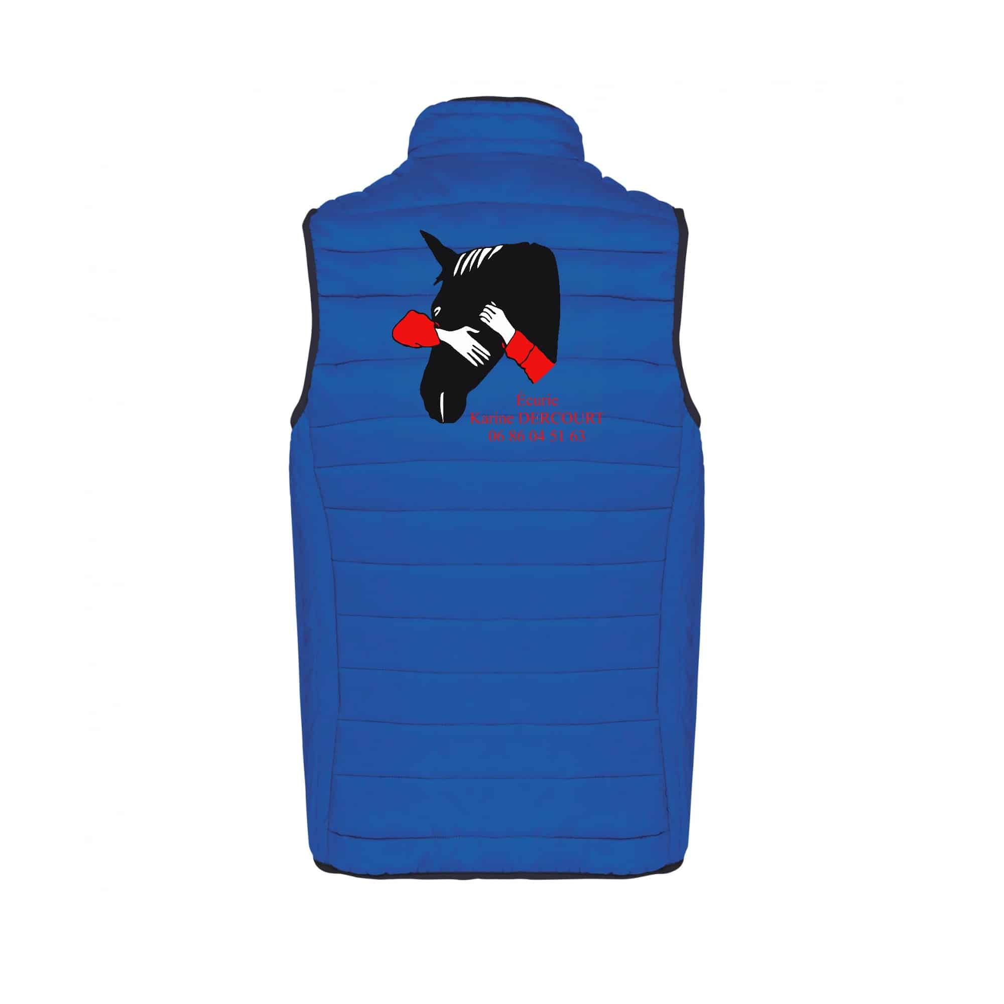 DOUDOUNE SANS MANCHES (femme) - Écurie Karine Dercourt - Bleu roi - K6114 – Image 3