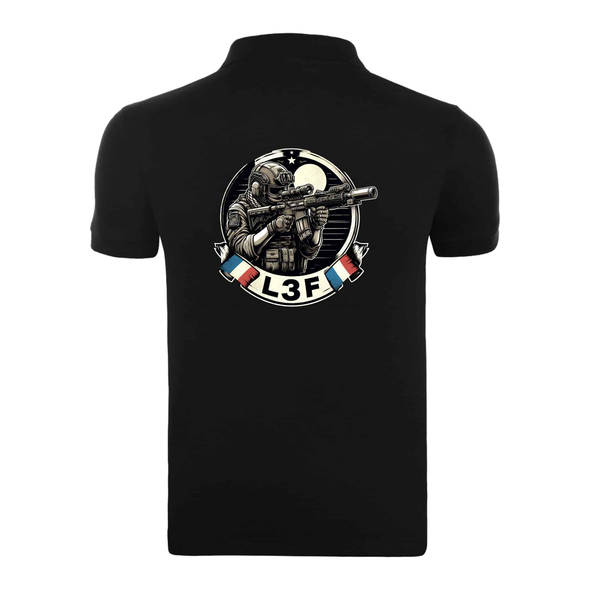 Polo premium (homme) - L3F - Noir - BCU426 – Image 2