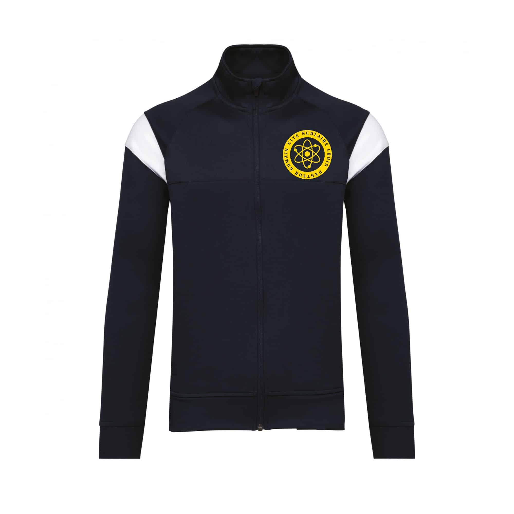Veste de survêtement zippée (unisexe) - CITE SCOLAIRE LOUIS PASTEUR SOMAIN - Navy - PA390