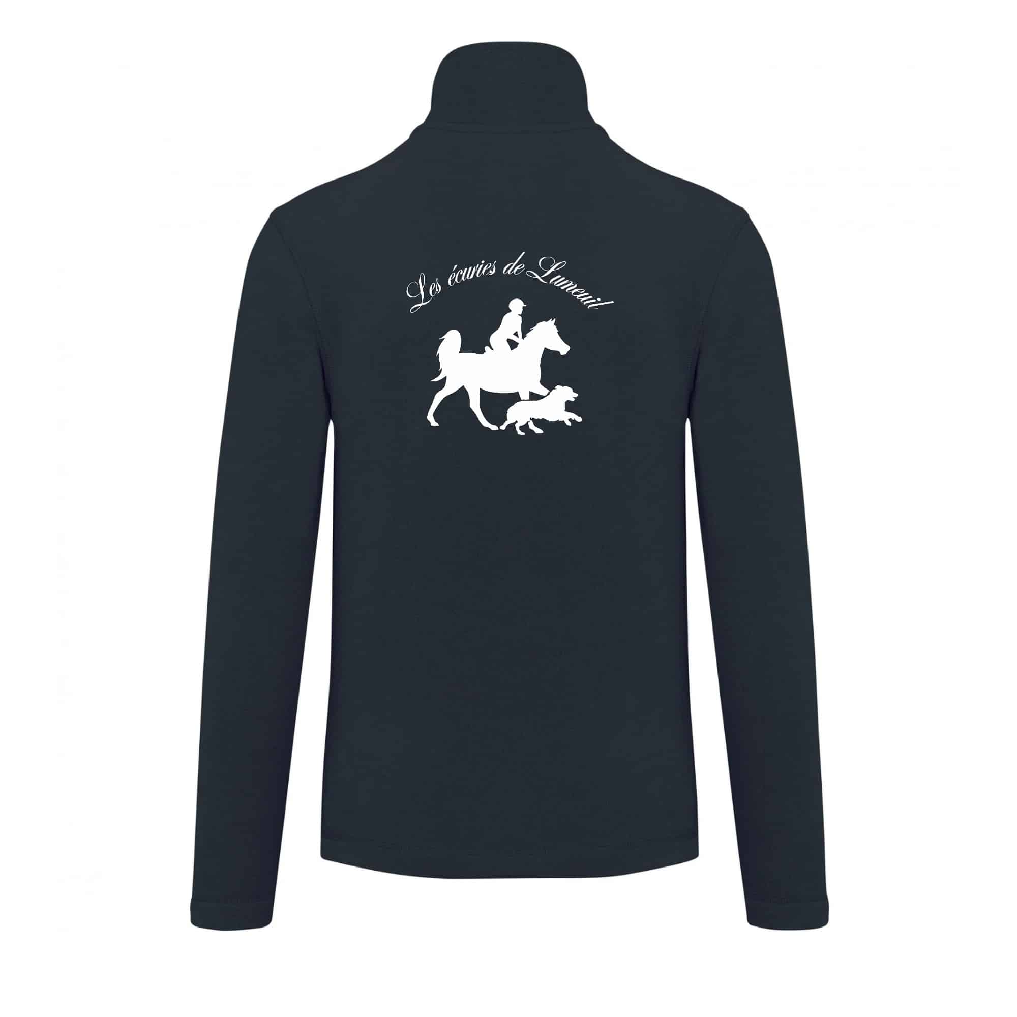 Veste micropolaire zippée (enfant) – écuries de Lumeuil - Navy – K920 – Image 3