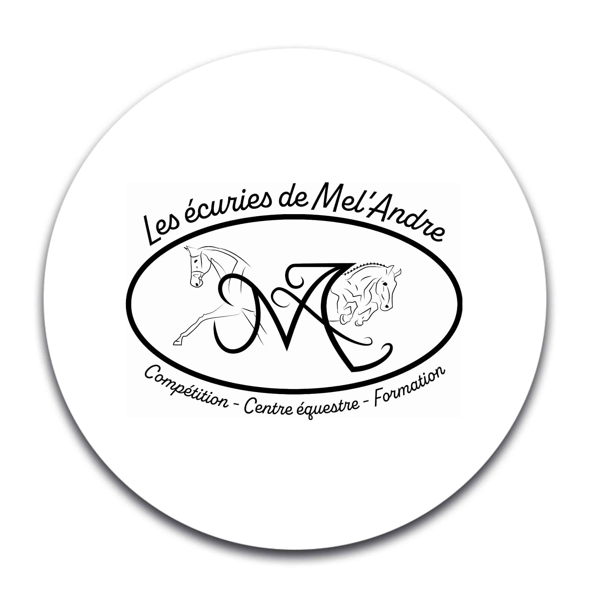 STICKER ROND - LES ECURIES DE MEL'ANDRE - STI001