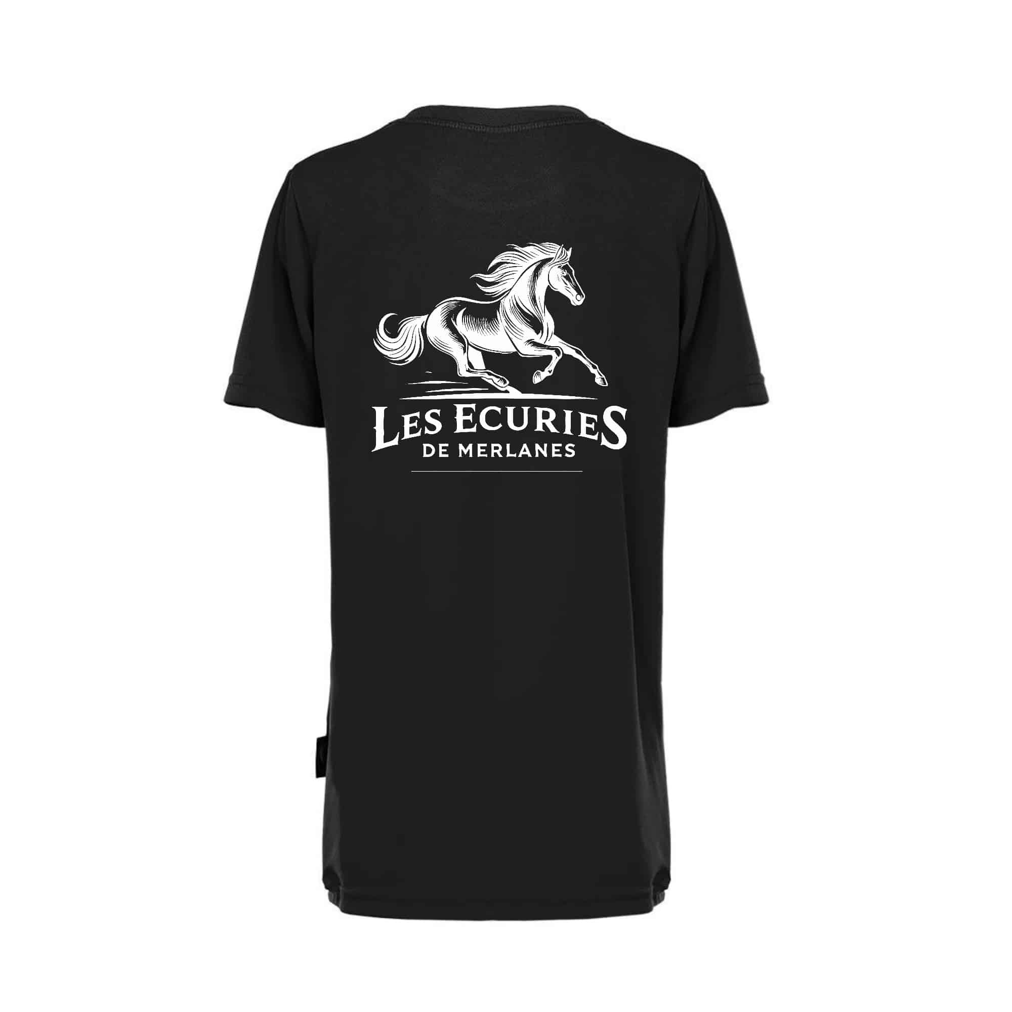 T-Shirt respirant (femme) - Les Ecuries de Merlanes - Noir - PK141 – Image 3