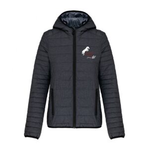 DOUDOUNE AVEC MANCHES ET CAPUCHE (femme) - Écurie du MG - Gris Anthracite - K6111