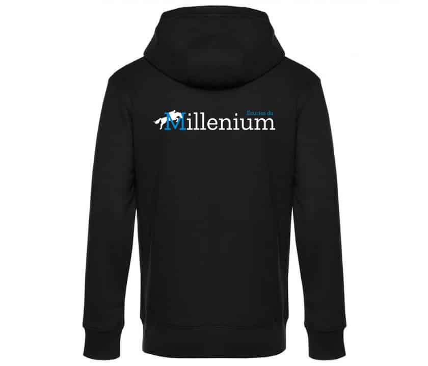 SWEAT ZIPPÉ (enfant) - Ecurie du millenium - Noir - K455 – Image 3