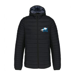 DOUDOUNE AVEC MANCHES ET CAPUCHE (homme) - Ecurie du millenium - Noir - K6110