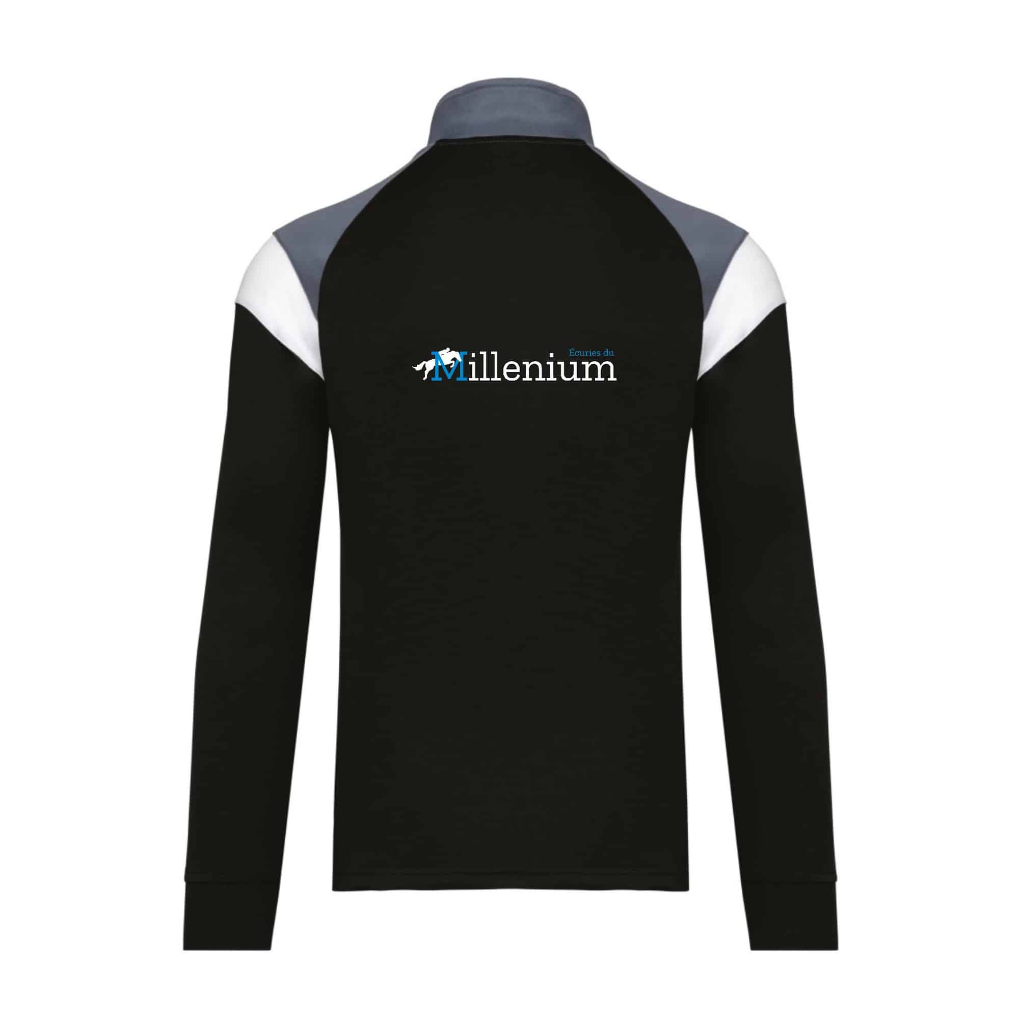 Veste de survêtement zippée (unisexe) - Ecurie du millenium - Noir - PA390 – Image 3