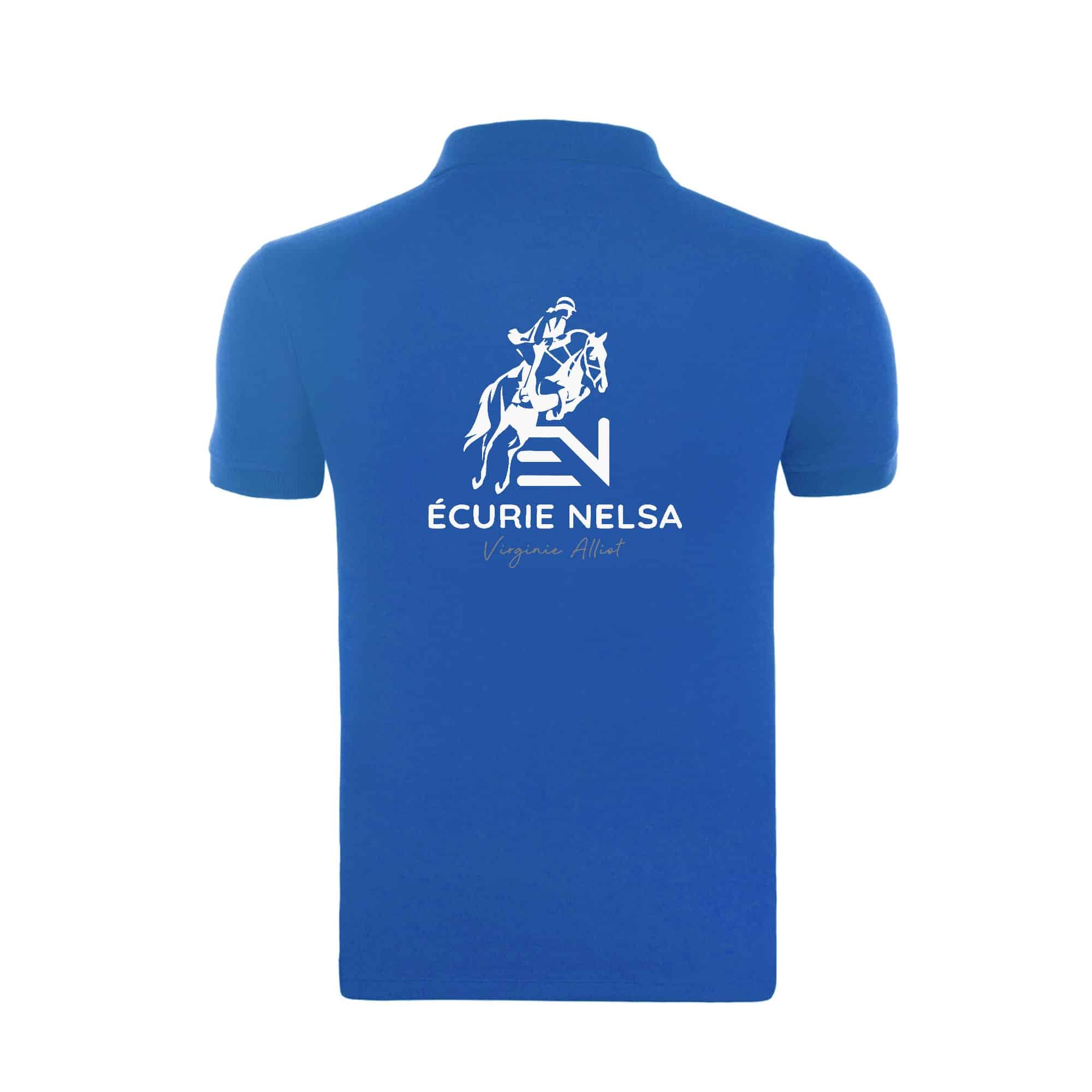 POLO premium (enfant) - Écurie NELSA - Bleu roi - K249 – Image 3