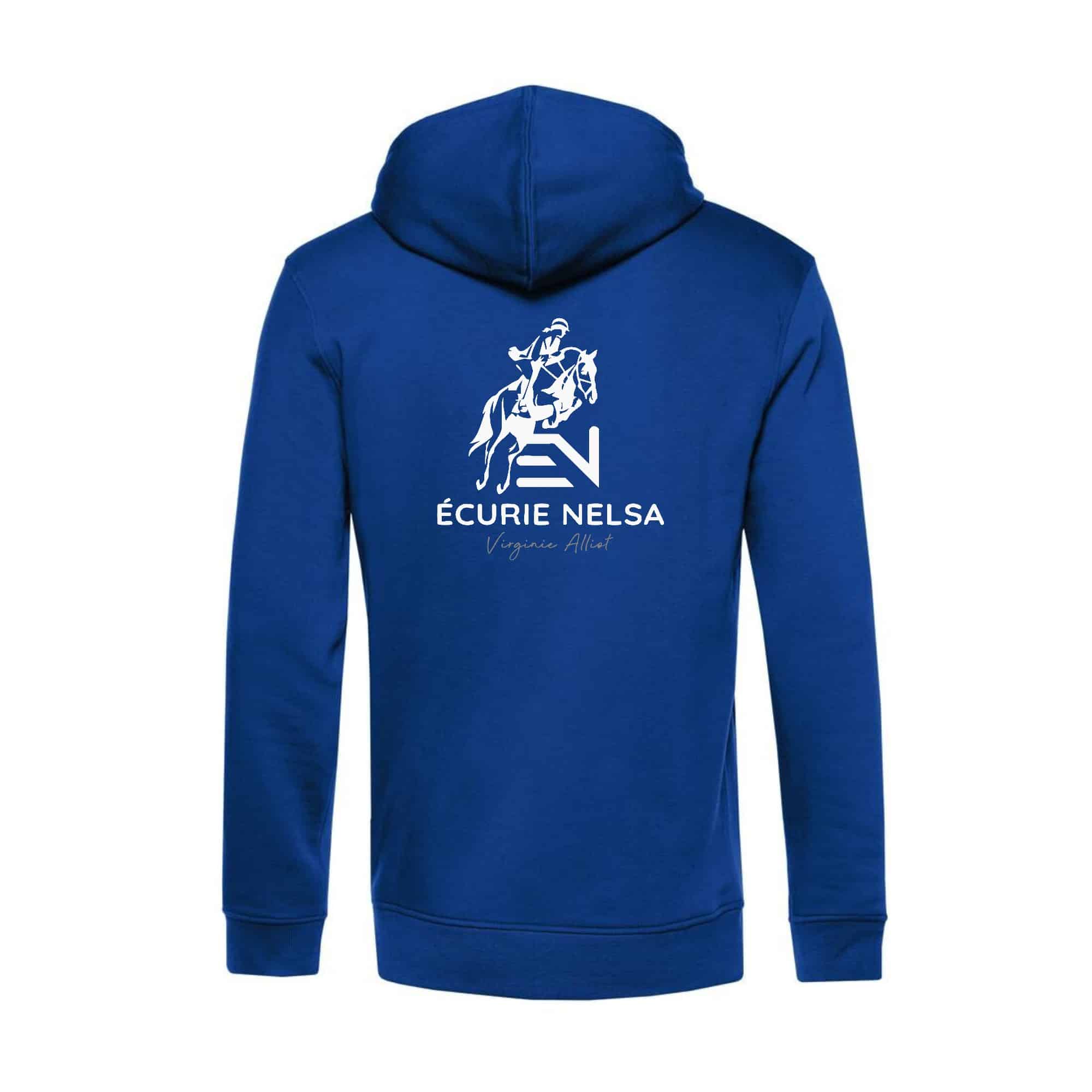 SWEAT A CAPUCHE (homme) - Écurie NELSA - Bleu roi - BCU33B – Image 3