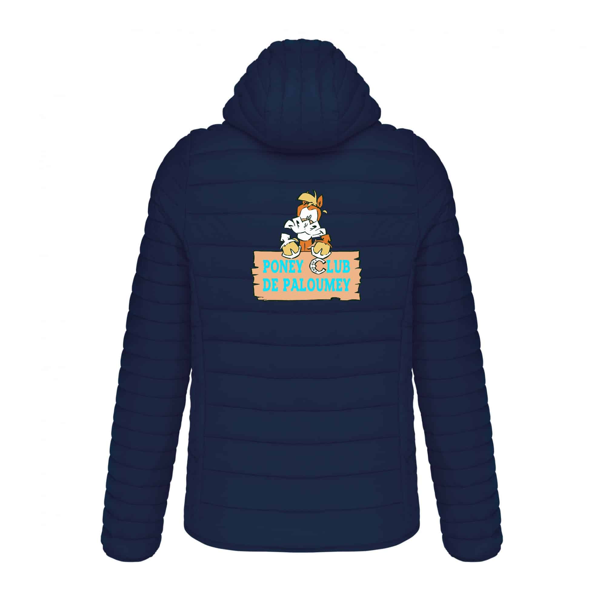 DOUDOUNE AVEC MANCHES ET CAPUCHE (homme) - PONEY CLUB DE PALOUMEY - Navy - K6110 – Image 3