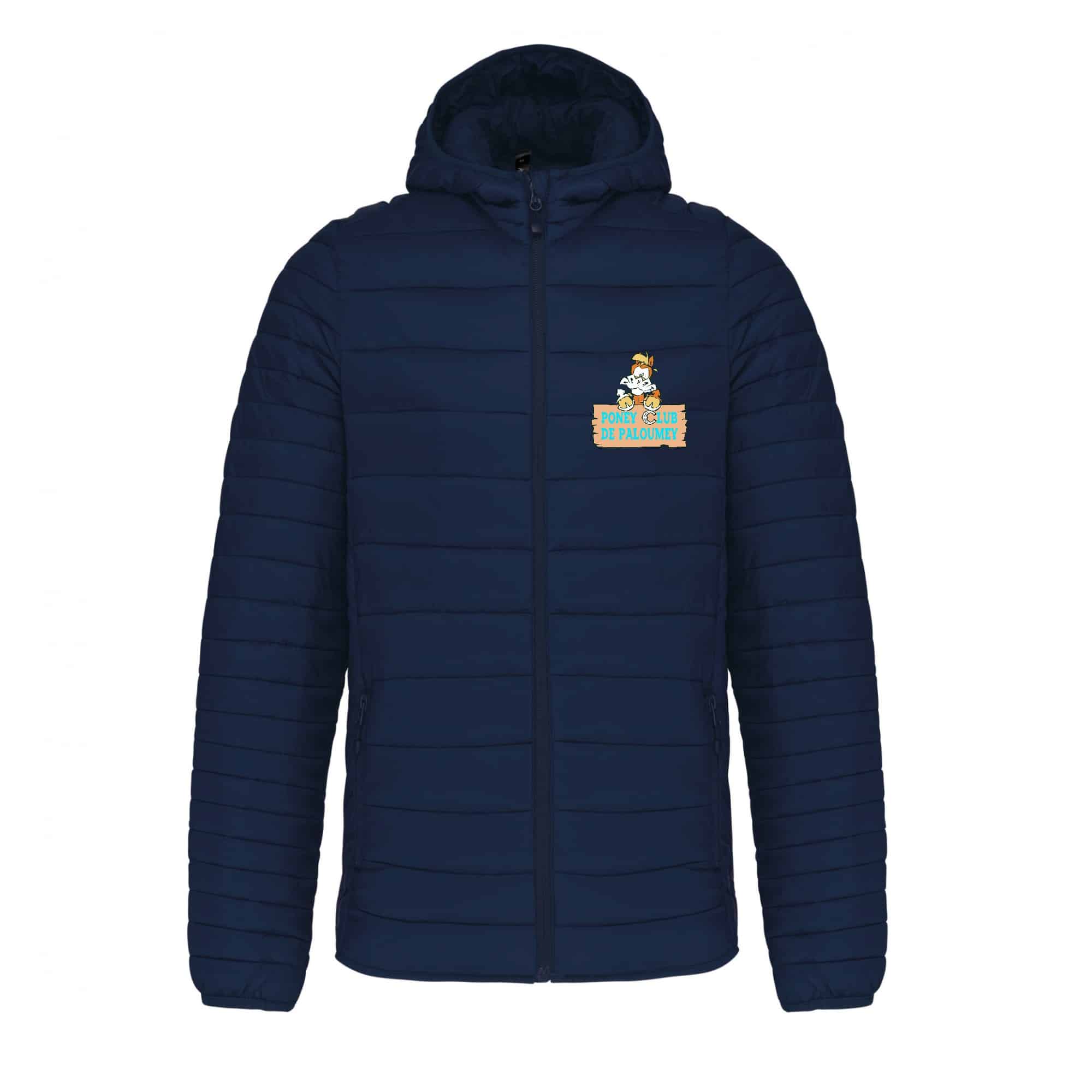DOUDOUNE AVEC MANCHES ET CAPUCHE (homme) - PONEY CLUB DE PALOUMEY - Navy - K6110