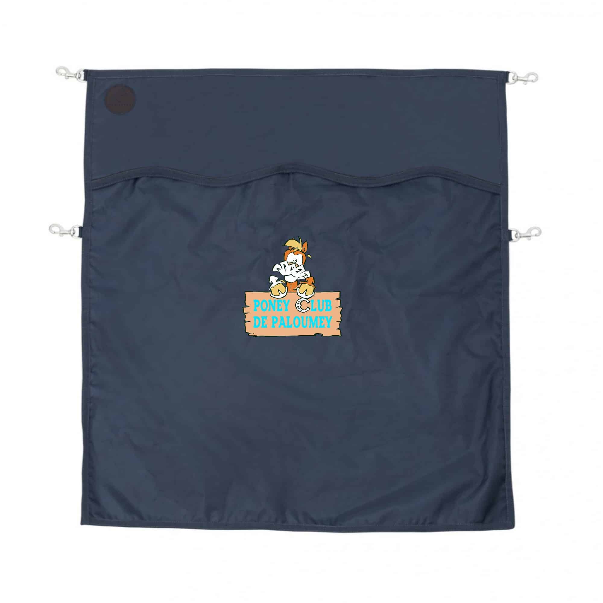 Rideau ou porte de box EQUITHÈME Premium - PONEY CLUB DE PALOUMEY - Navy - RP001