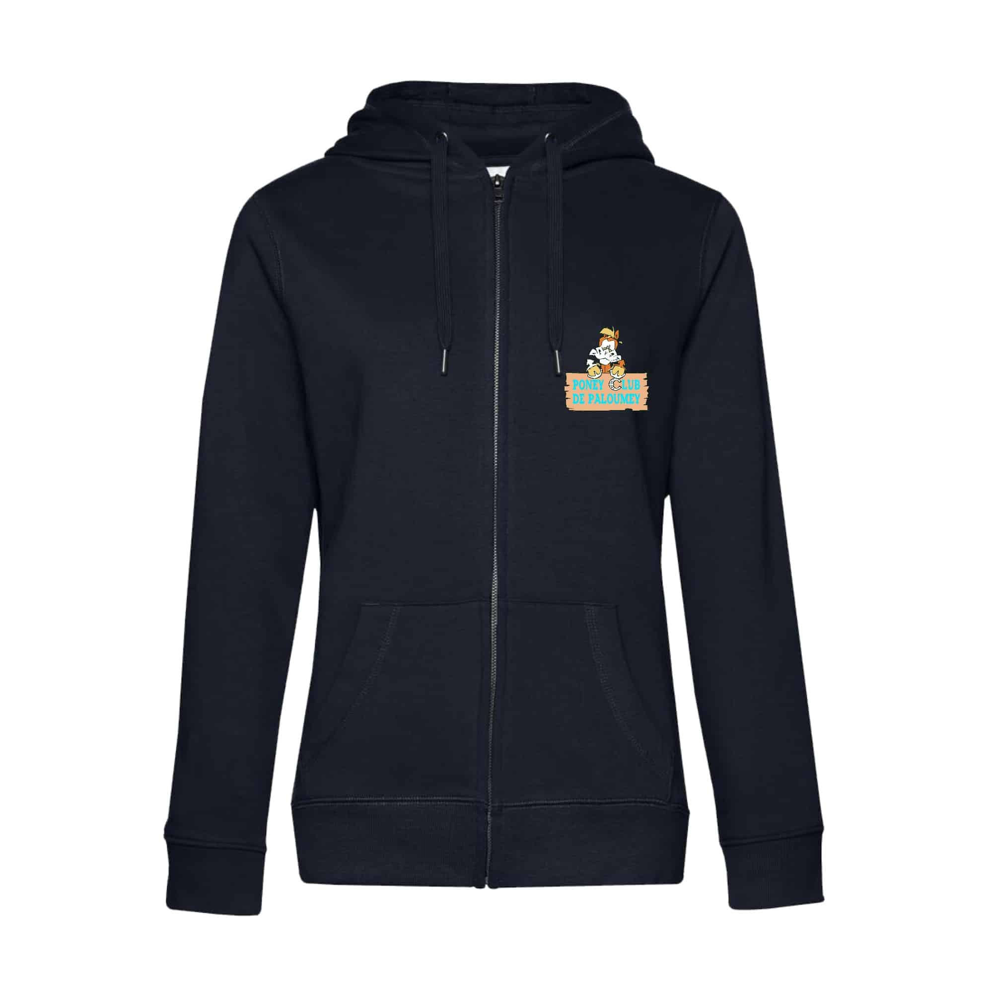 SWEAT ZIPPÉ (femme) - PONEY CLUB DE PALOUMEY - Navy - BCW03Q