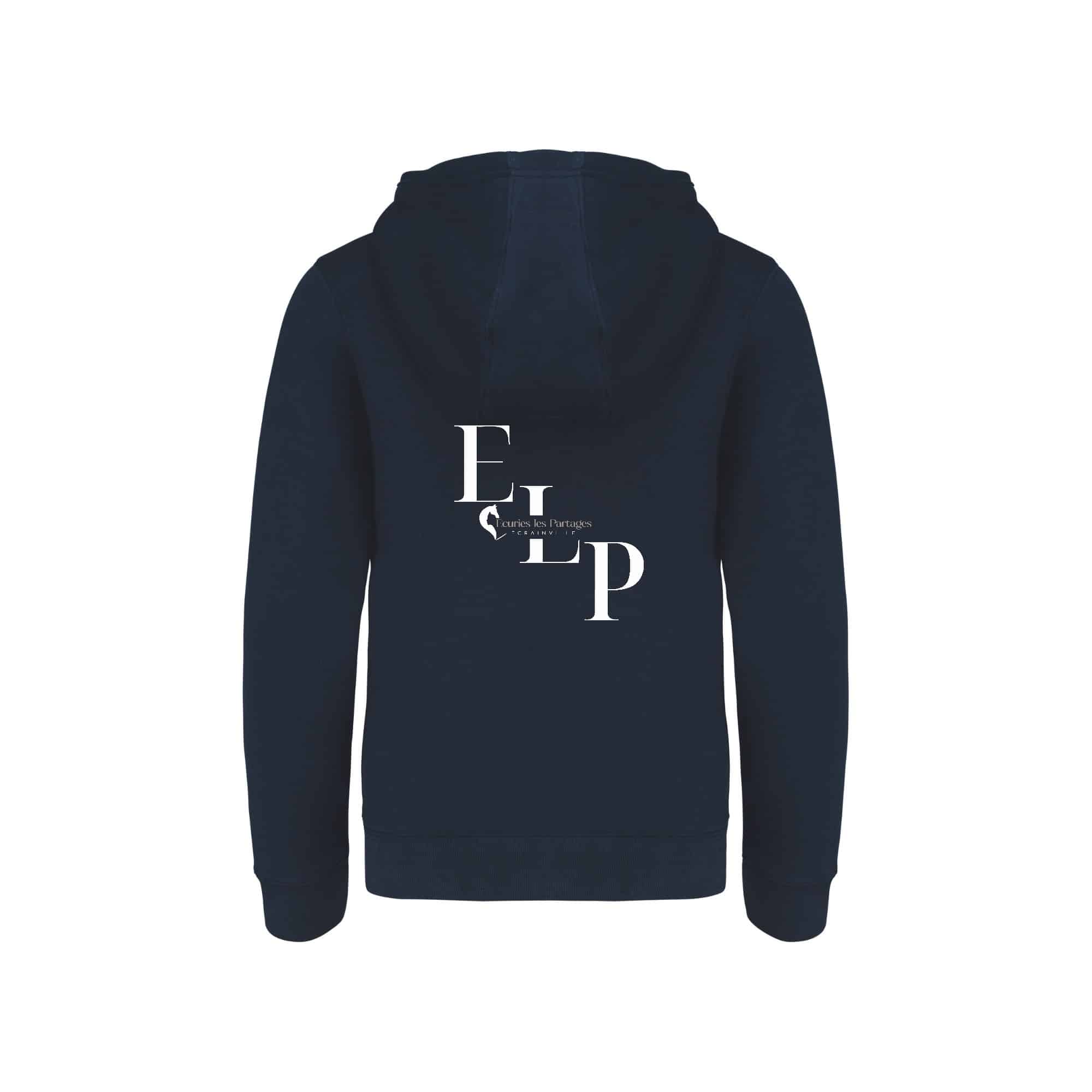 SWEAT ZIPPÉ (enfant) - Ecuries des Partages - Navy - K455 – Image 3