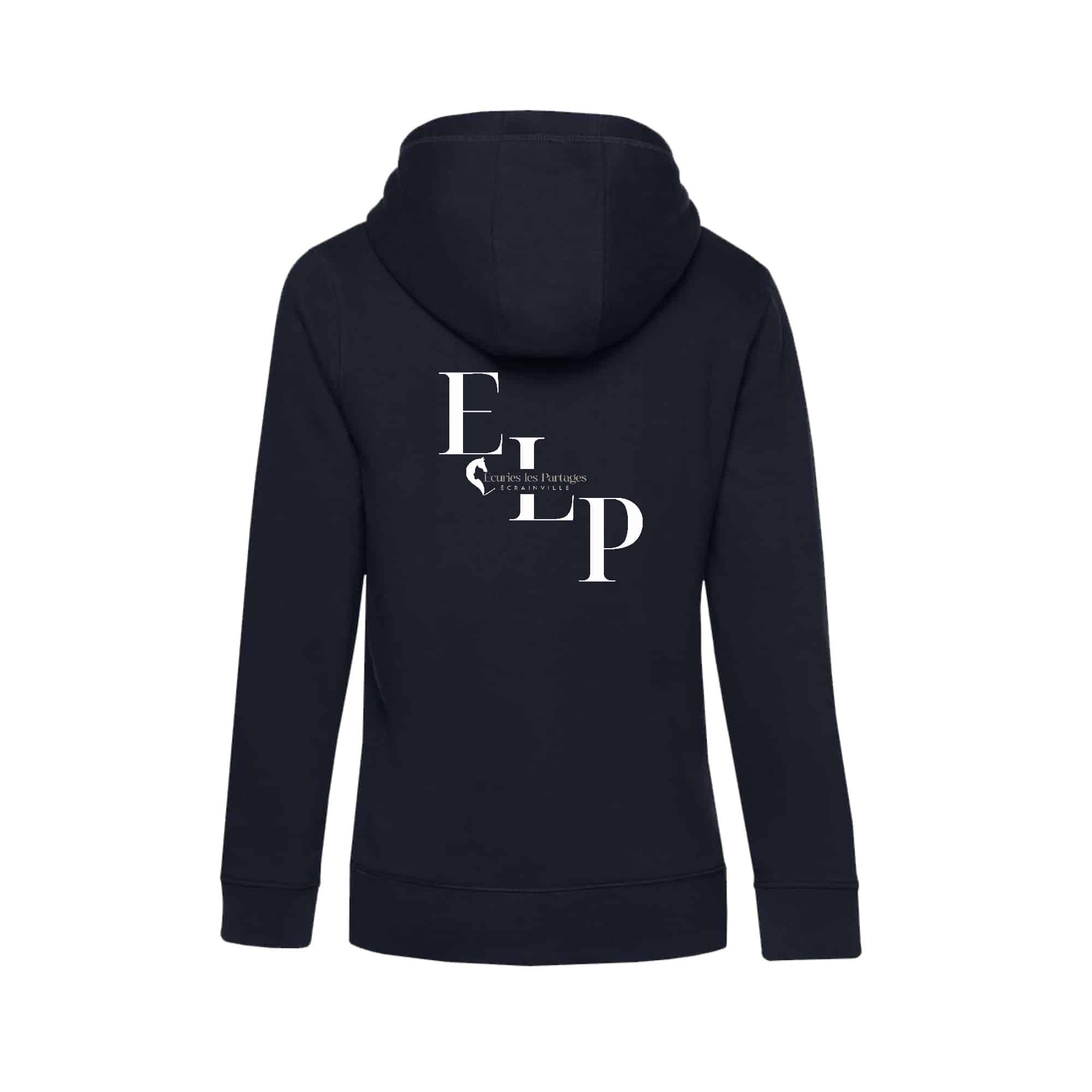 SWEAT ZIPPÉ (femme) - Ecuries des Partages - Navy - BCW03Q – Image 3